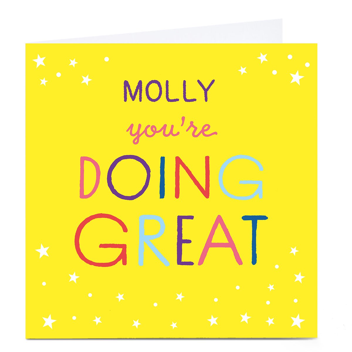 Personalised Smiley Happy People Card - You're Doing Great