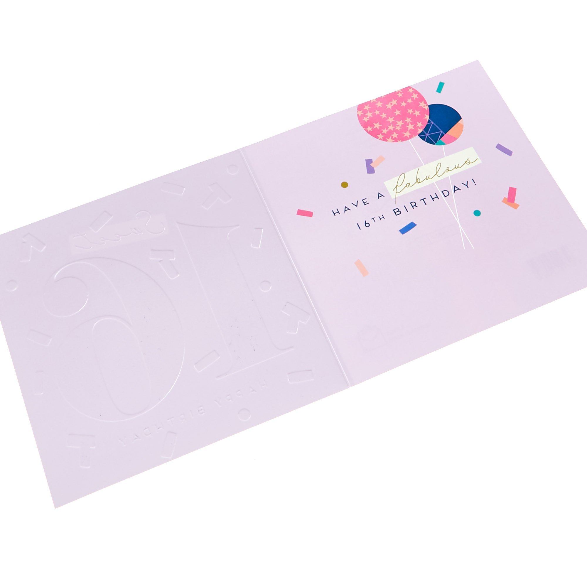 Boutique 16th Birthday Card - Sweet Confetti