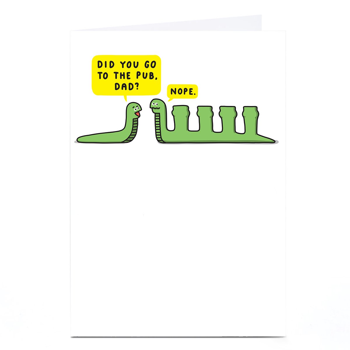 Personalised Mungo & Shoddy Father's Day Card - Pub Snake