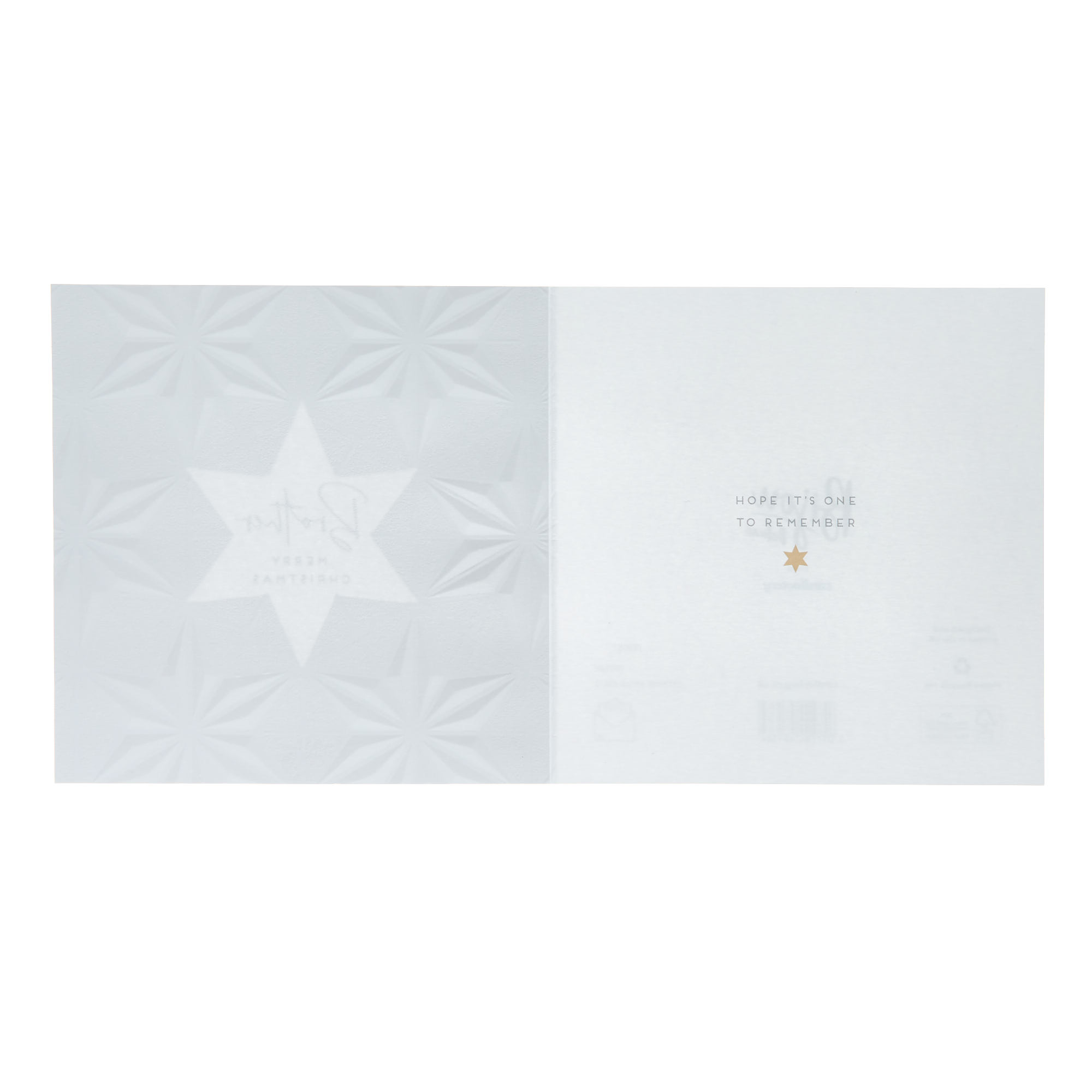 Brother Metallic Star Print Christmas Card