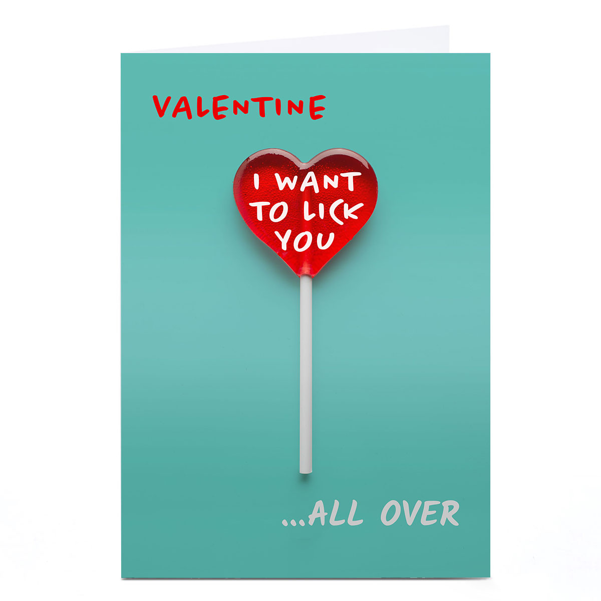 Personalised Get Carter Valentine's Day Card - Naughty Lollipop