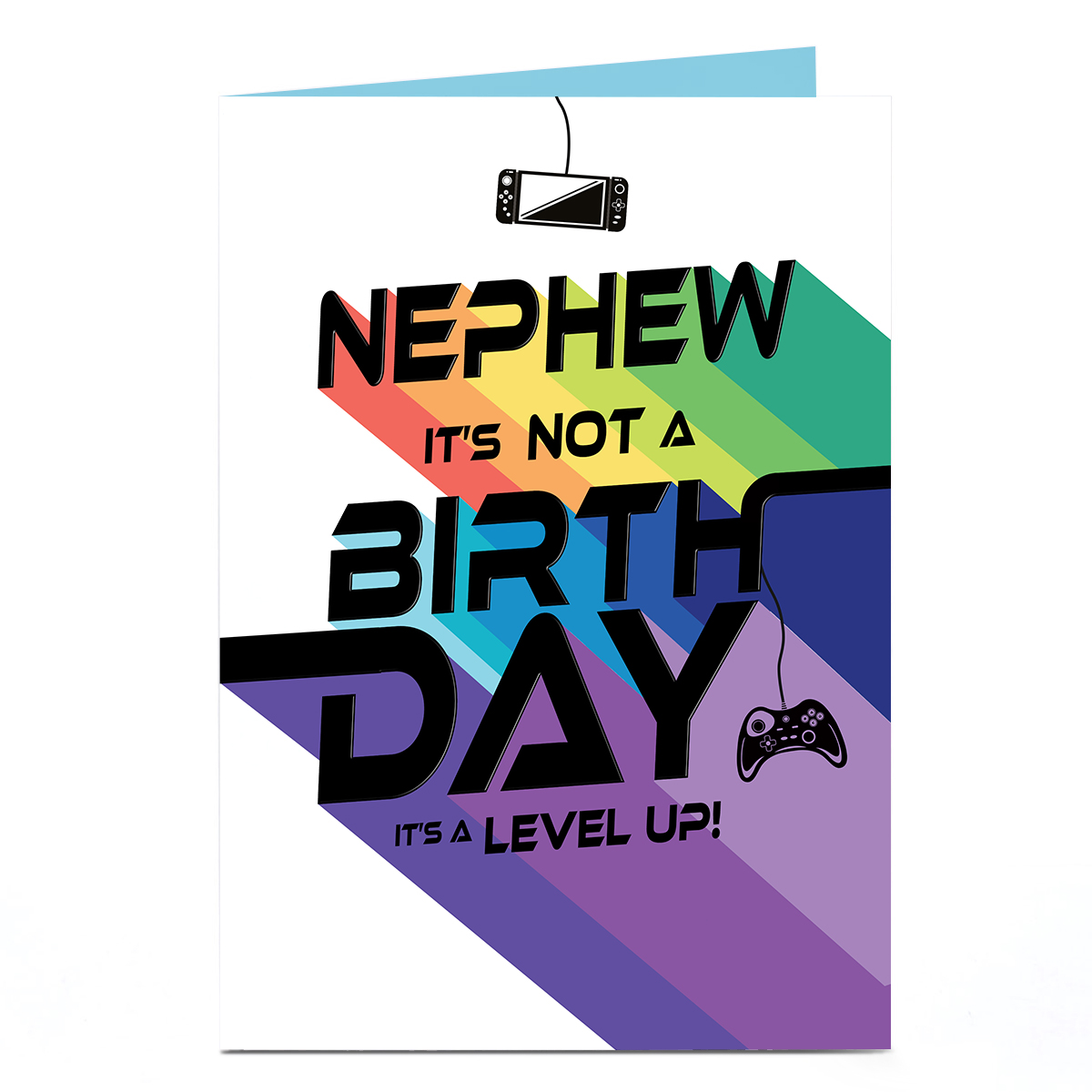 Birthday Card - Video Game Level Up, Nephew