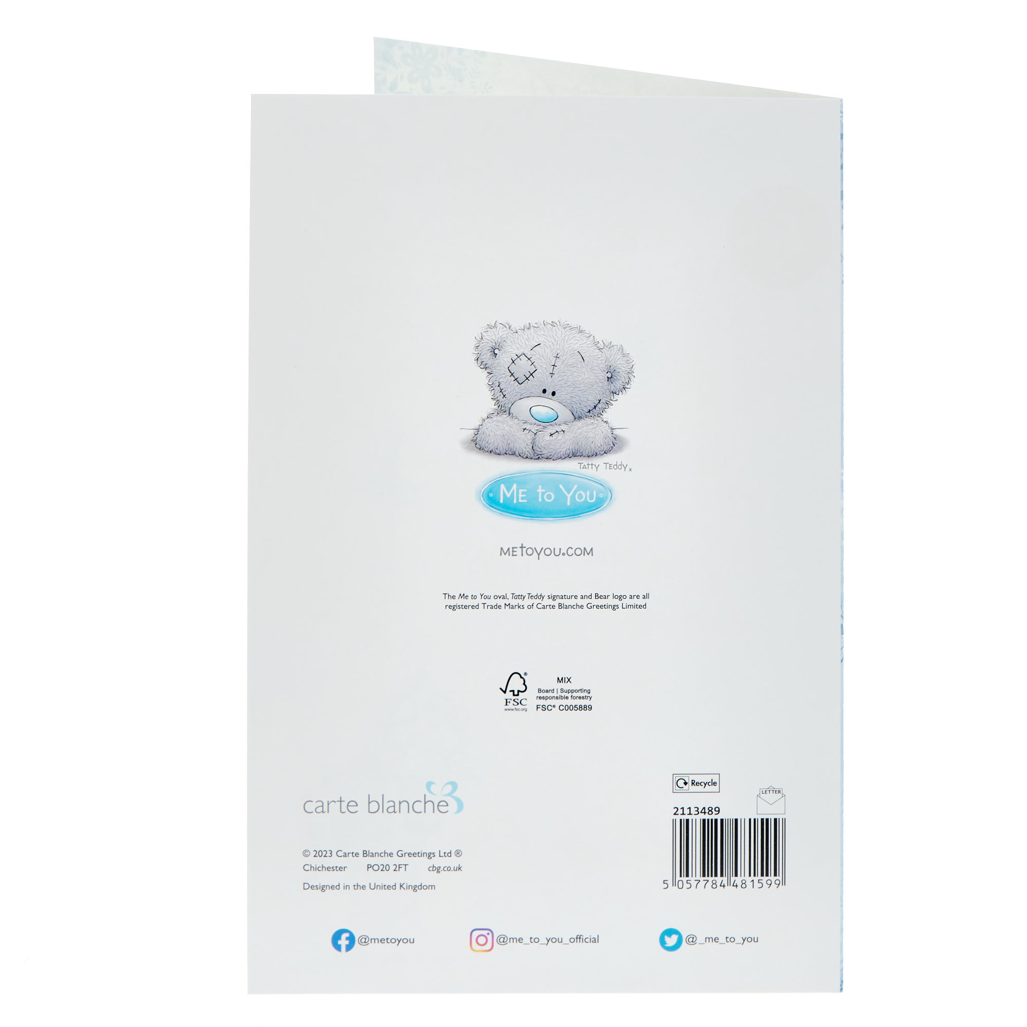 Husband Me To You Tatty Teddy Christmas Card