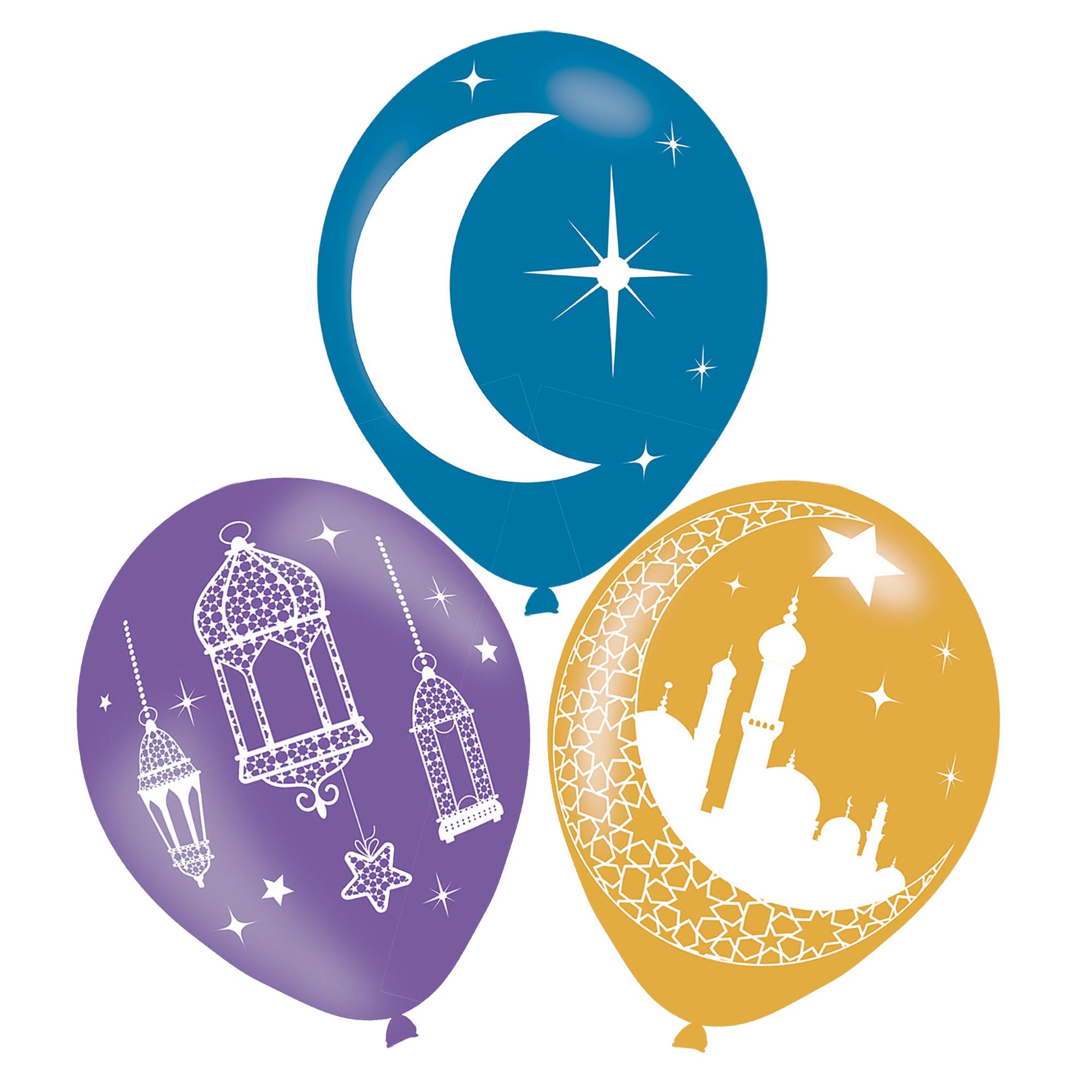 Eid Latex Balloons - Pack Of 6