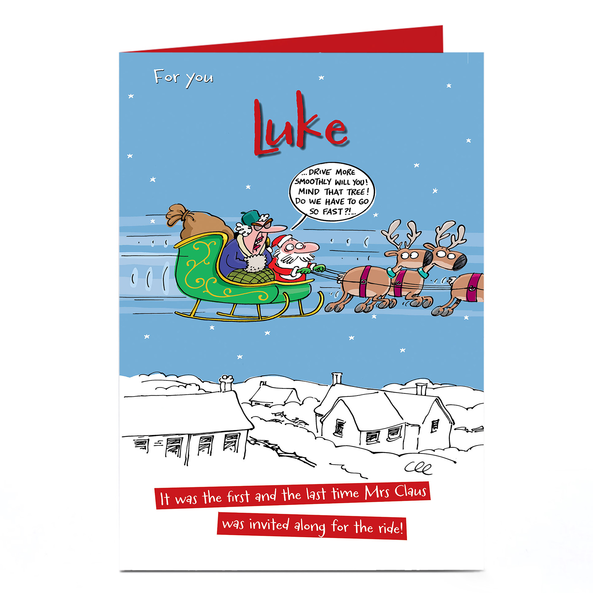 Personalised Christmas Card - Mrs Claus