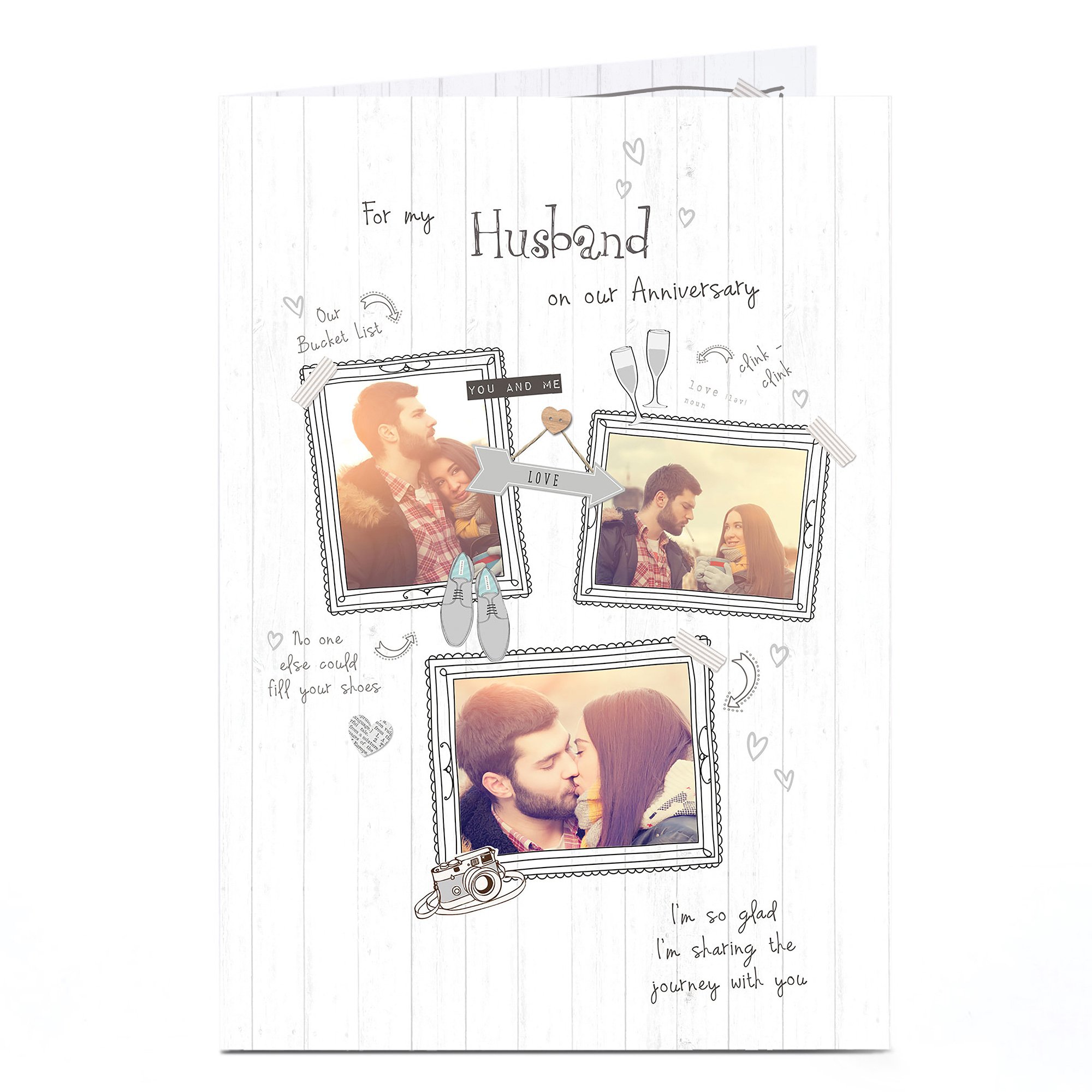 Photo Anniversary Card - Frames & Drawings