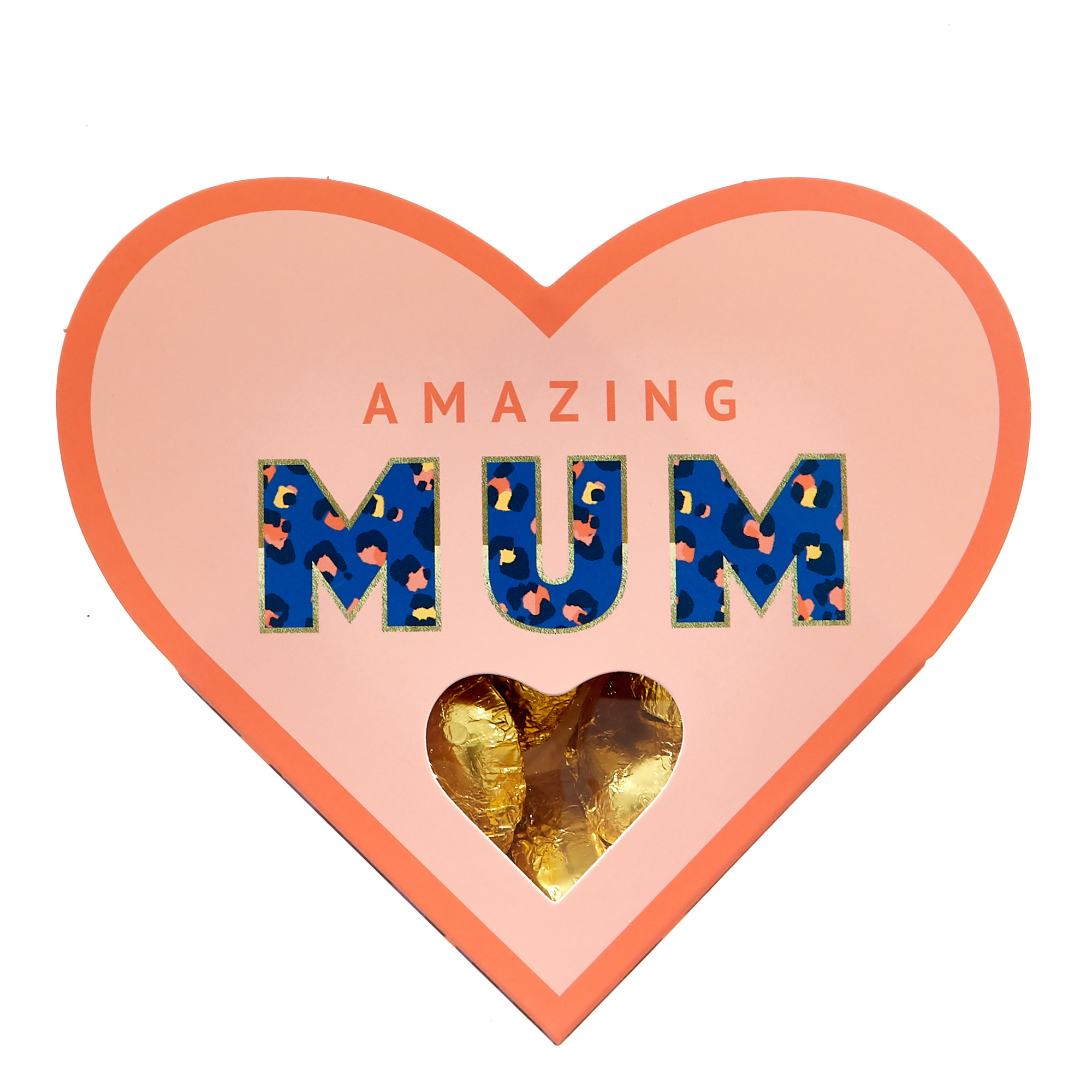 Amazing Mum Milk Chocolate Hearts - Pack Of 6 