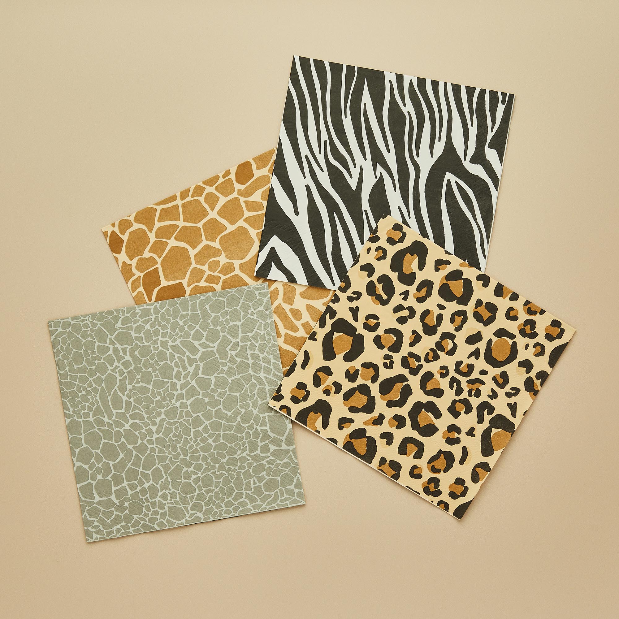 Animal Print Paper Napkins - Pack of 16