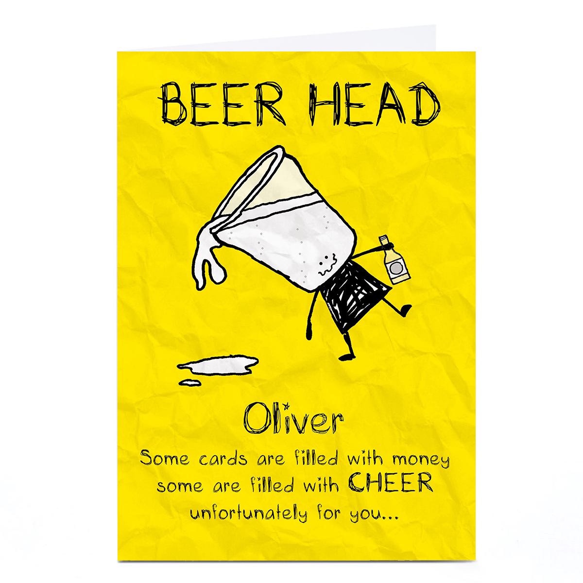 Personalised Card - Beer Head