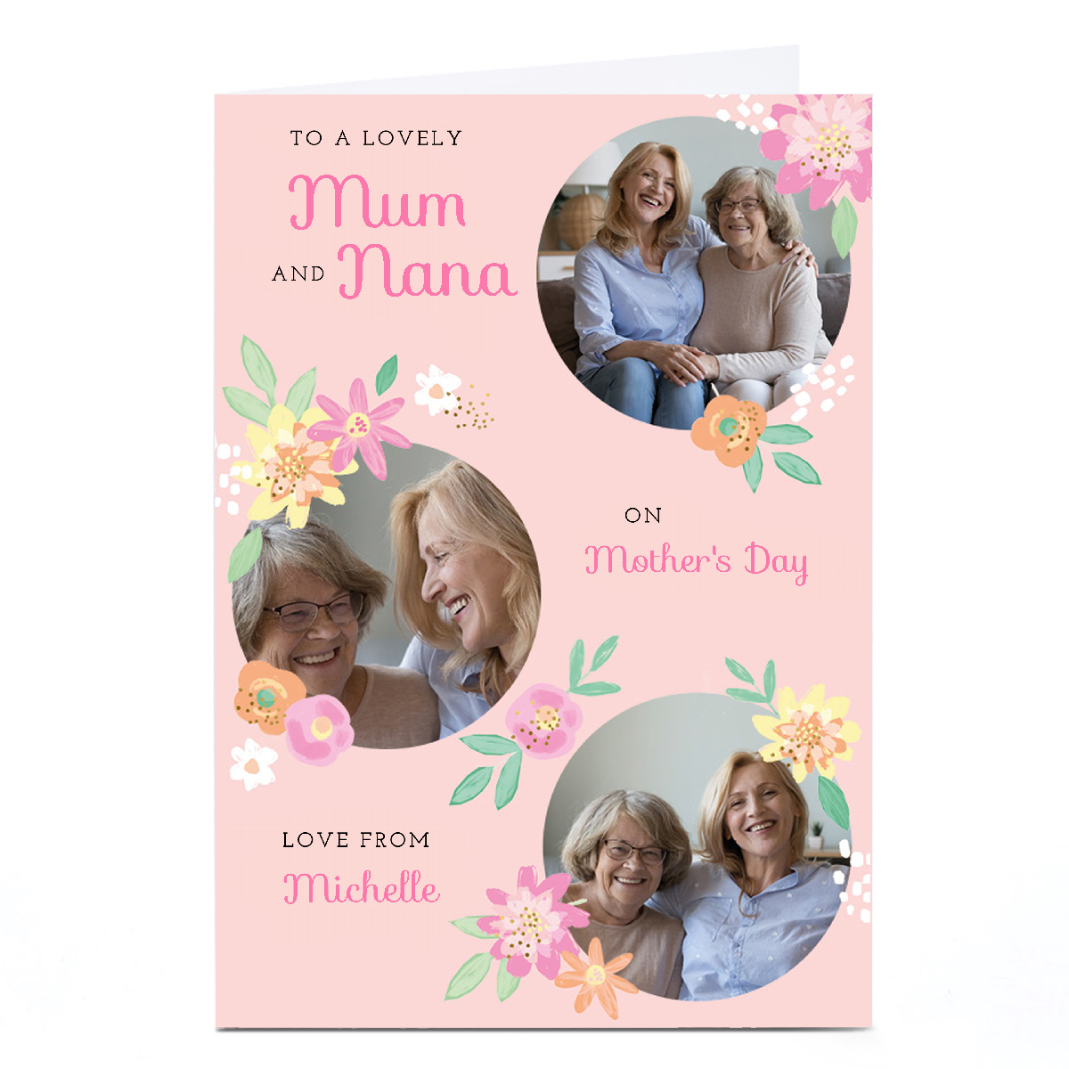 Photo Kerry Spurling Mother's Day Card - Pink and Floral, To a Lovely