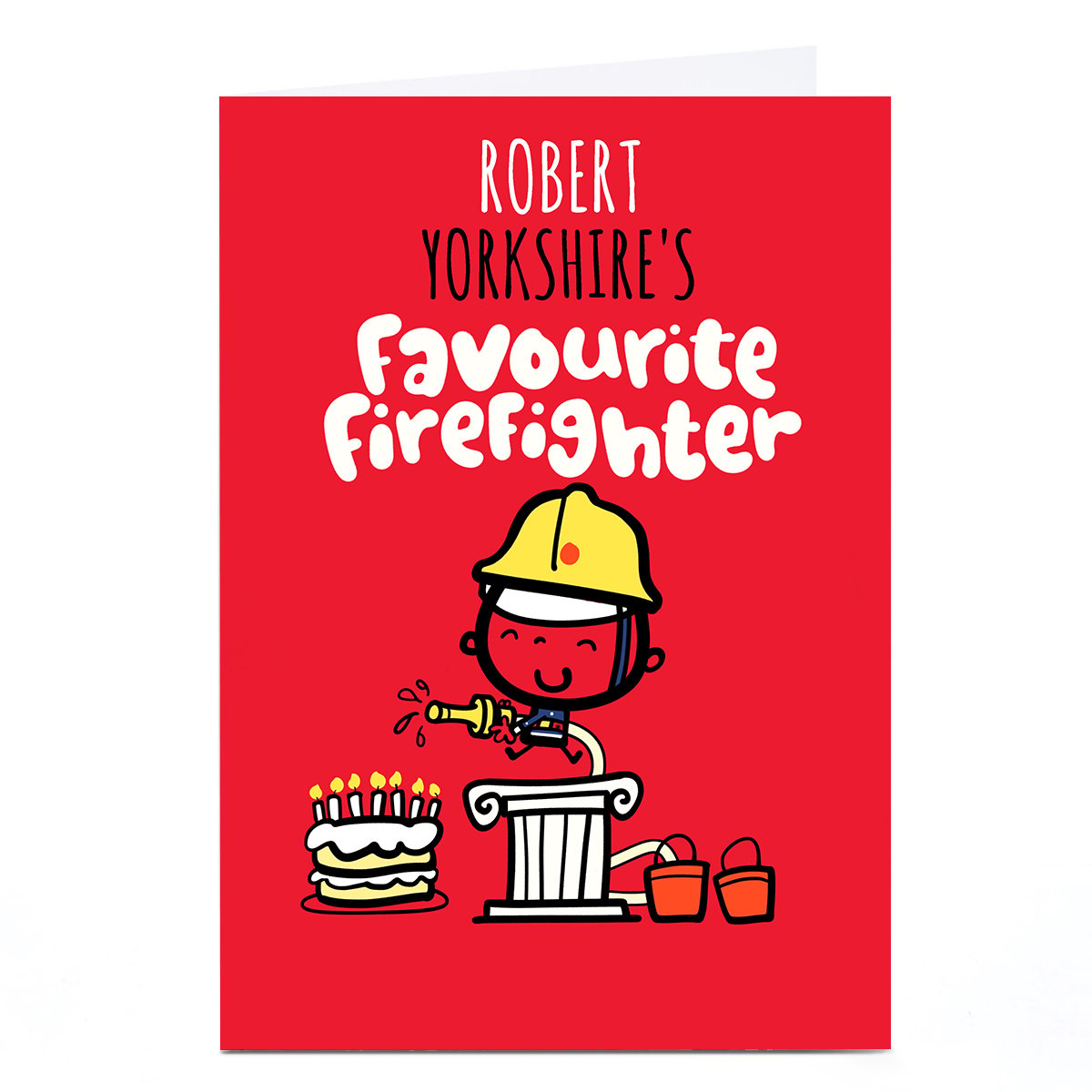Personalised Fruitloops Card - Favourite Firefighter