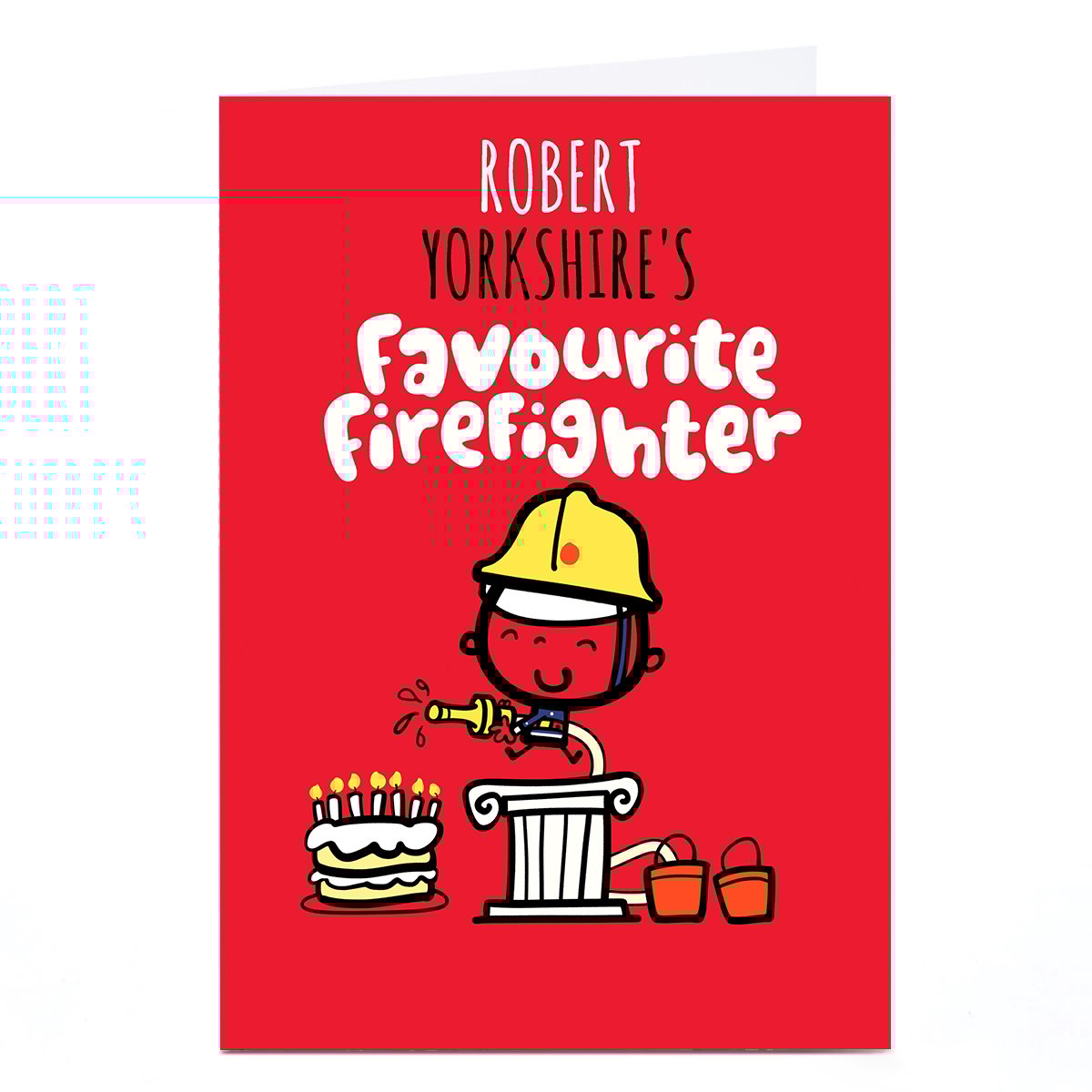 Personalised Fruitloops Card - Favourite Firefighter