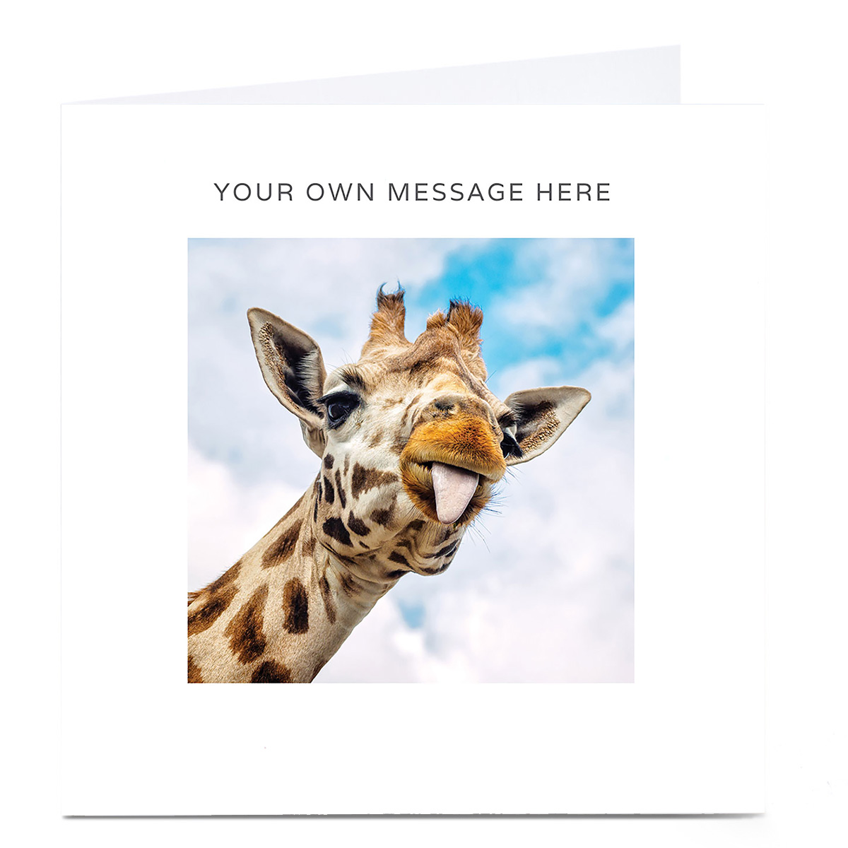 Personalised Card - Giraffe Tongue