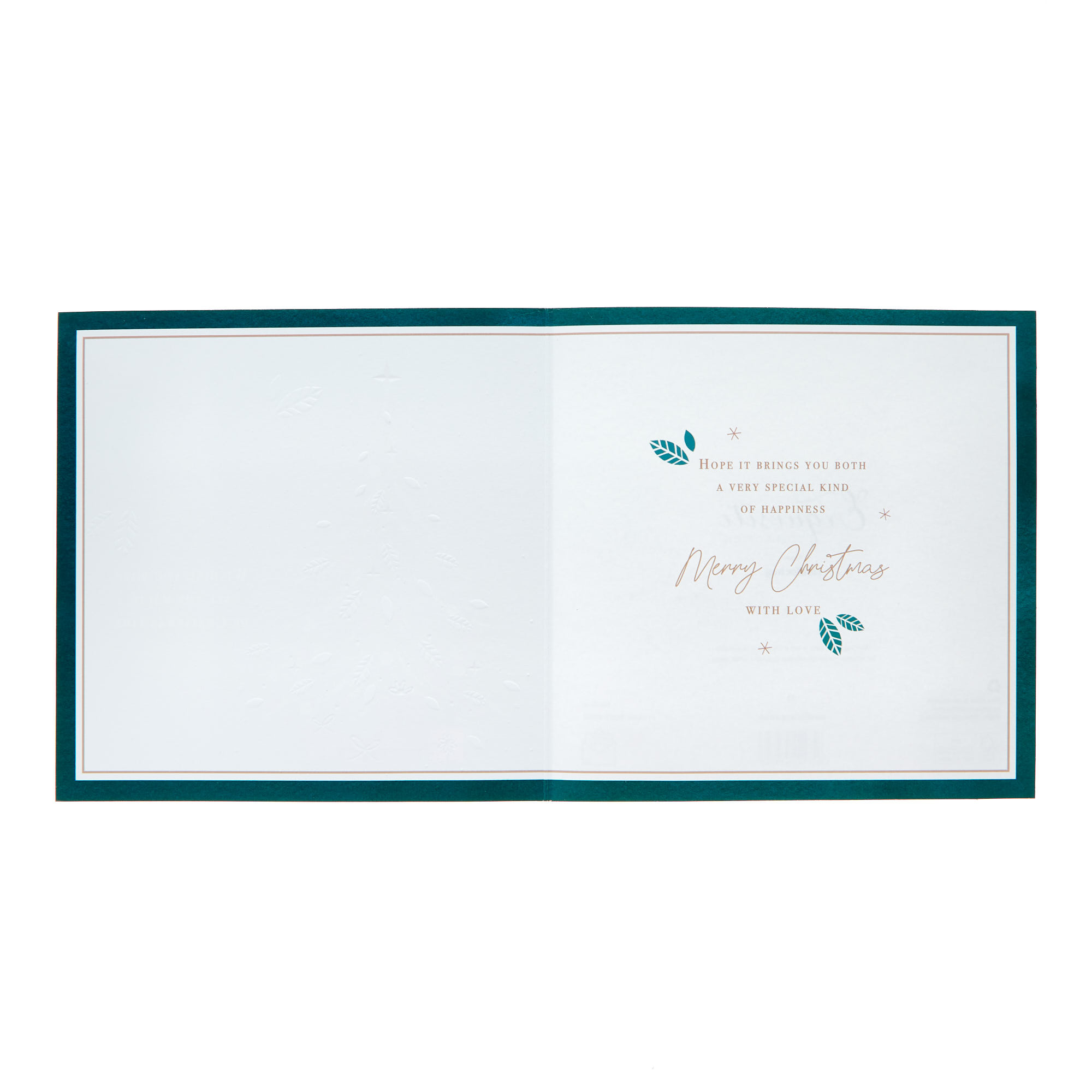 Exquisite Son & Daughter In Law Green & Gold Christmas Card