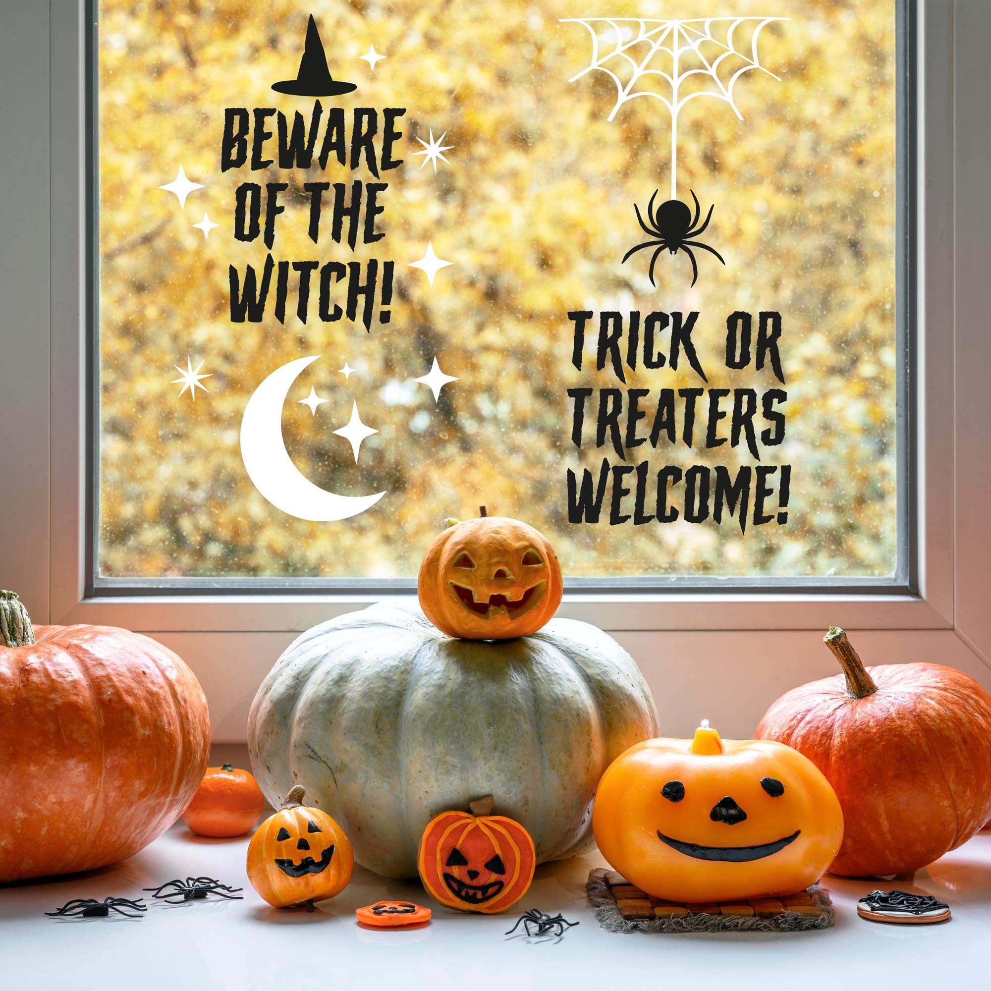 Trick Or Treat Window Clings - Pack of 4