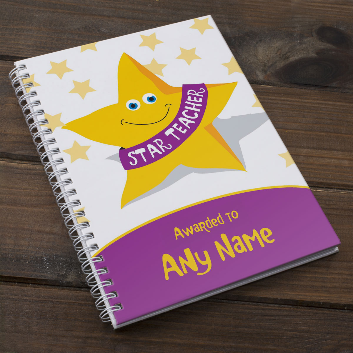 Personalised Star Teacher Notebook