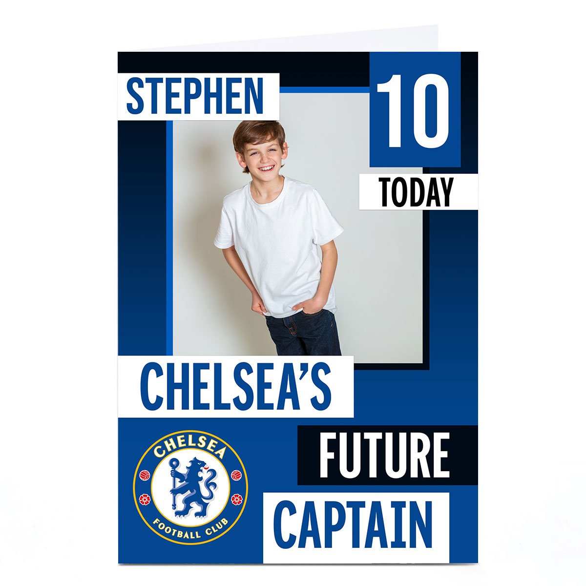 Photo Football Birthday Card - Chelsea Future Captain