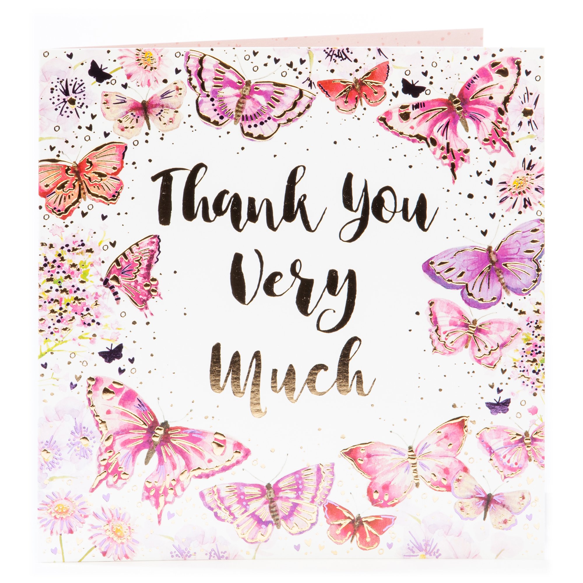 Platinum Collection Thank You Card - Butterflies 