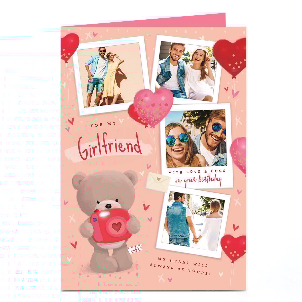 Photo Hugs Bear Birthday Card - Always Be Yours