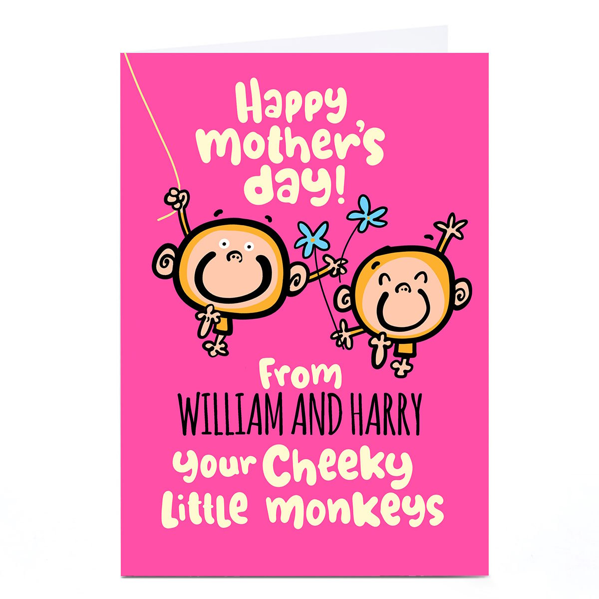 Personalised Fruitloops Mother's Day Card - Cheeky Little Monkeys