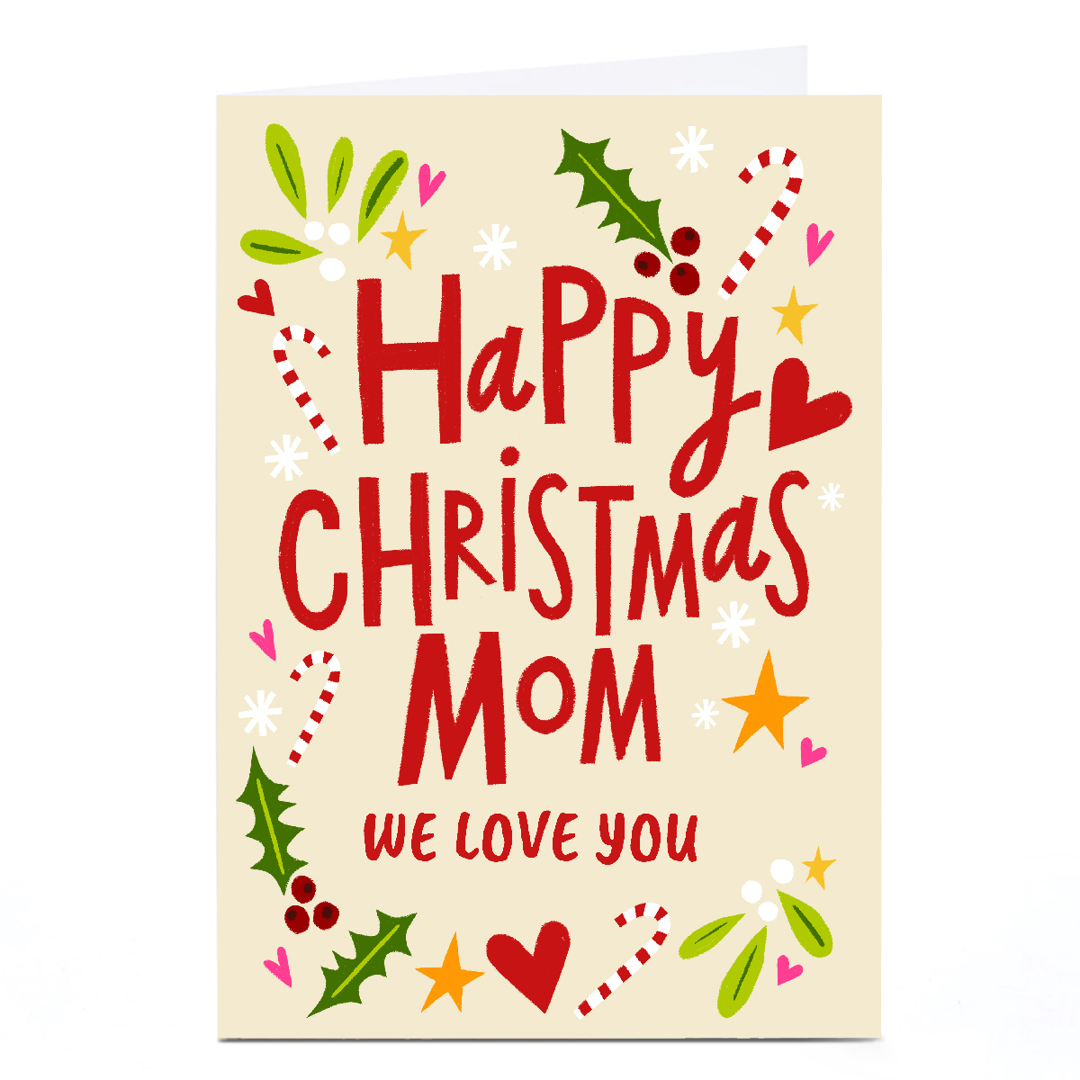 Personalised Stevie Studio Christmas Card - Happy Christmas Mom