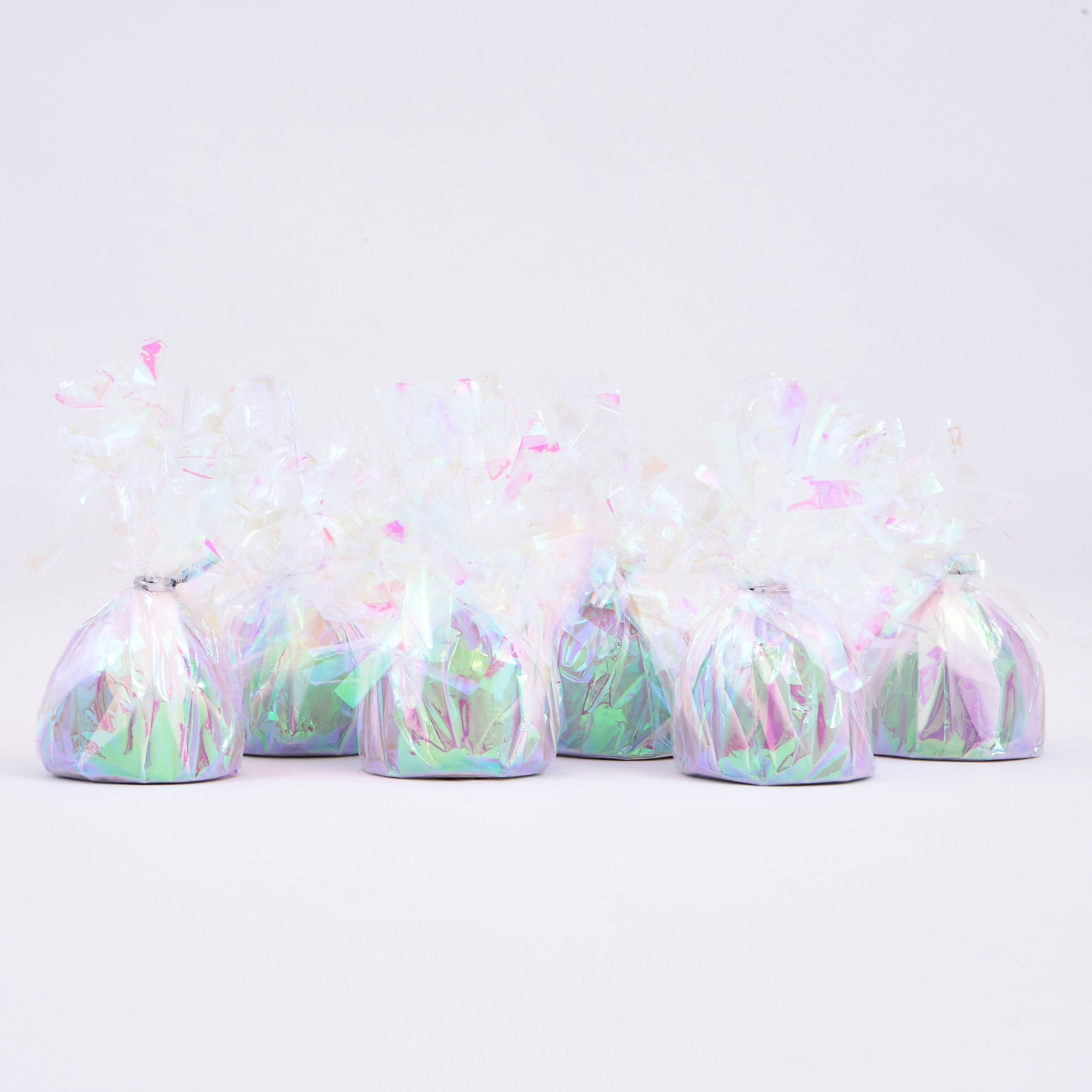 Iridescent Foil Balloon Weights - Pack of 12