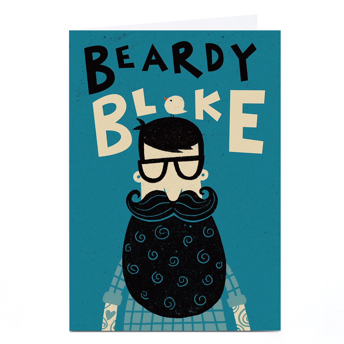 Personalised Tin Bath Card - Beardy Bloke