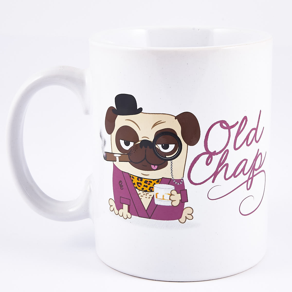 Old Chap' Fancy Pug Large Mug