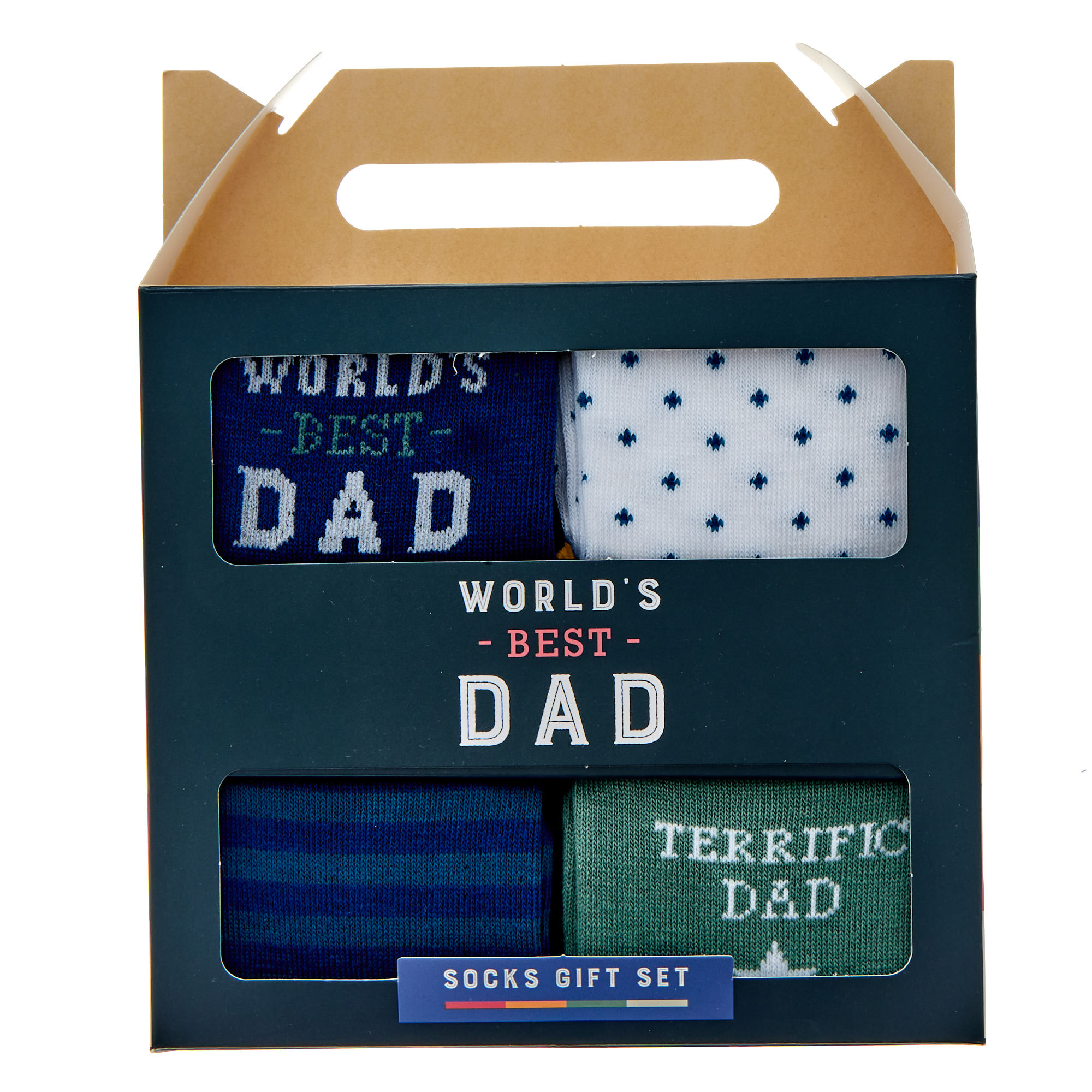 World's Best Dad Socks Gift Set - 4 Pairs