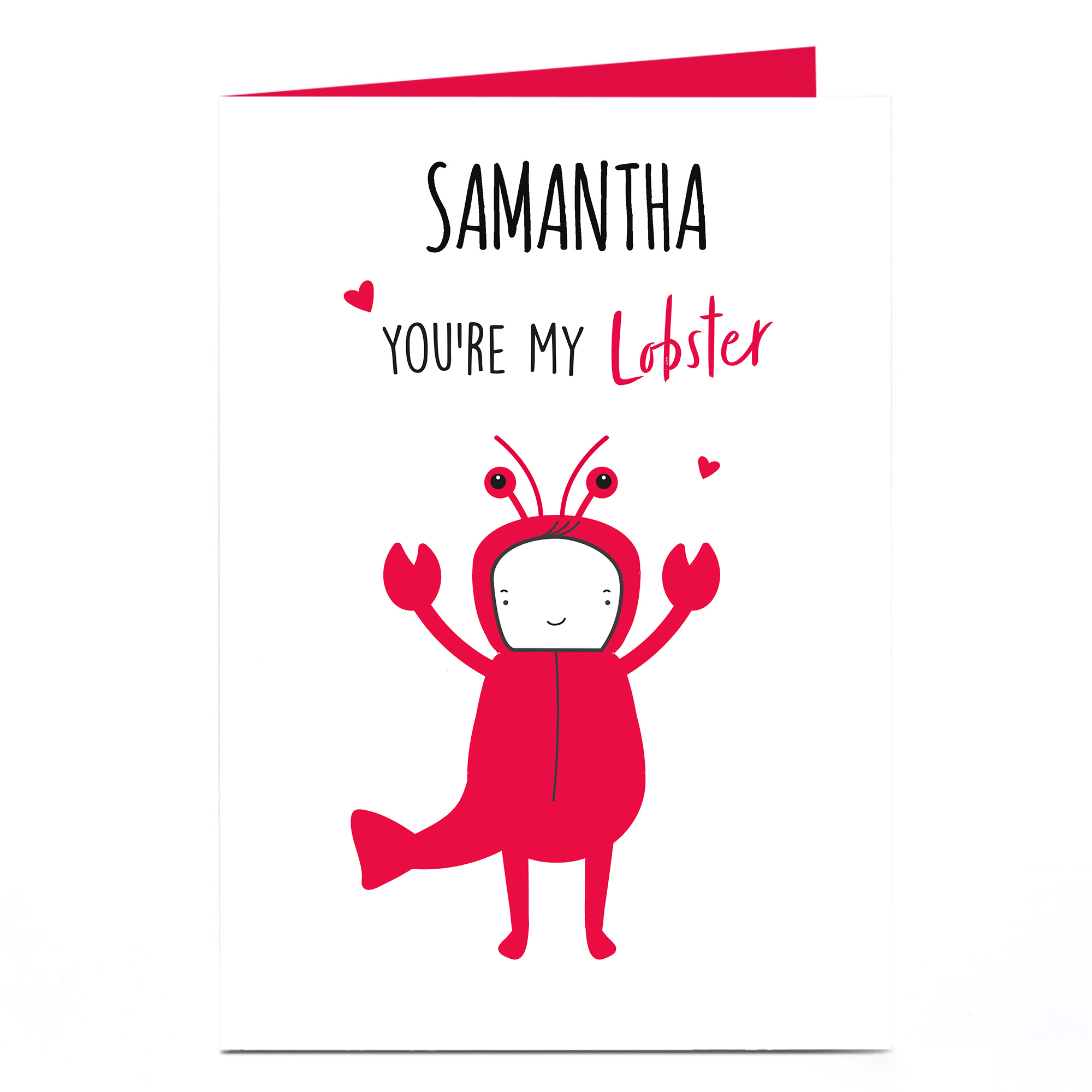 Personalised Valentine's Card - You're My Lobster