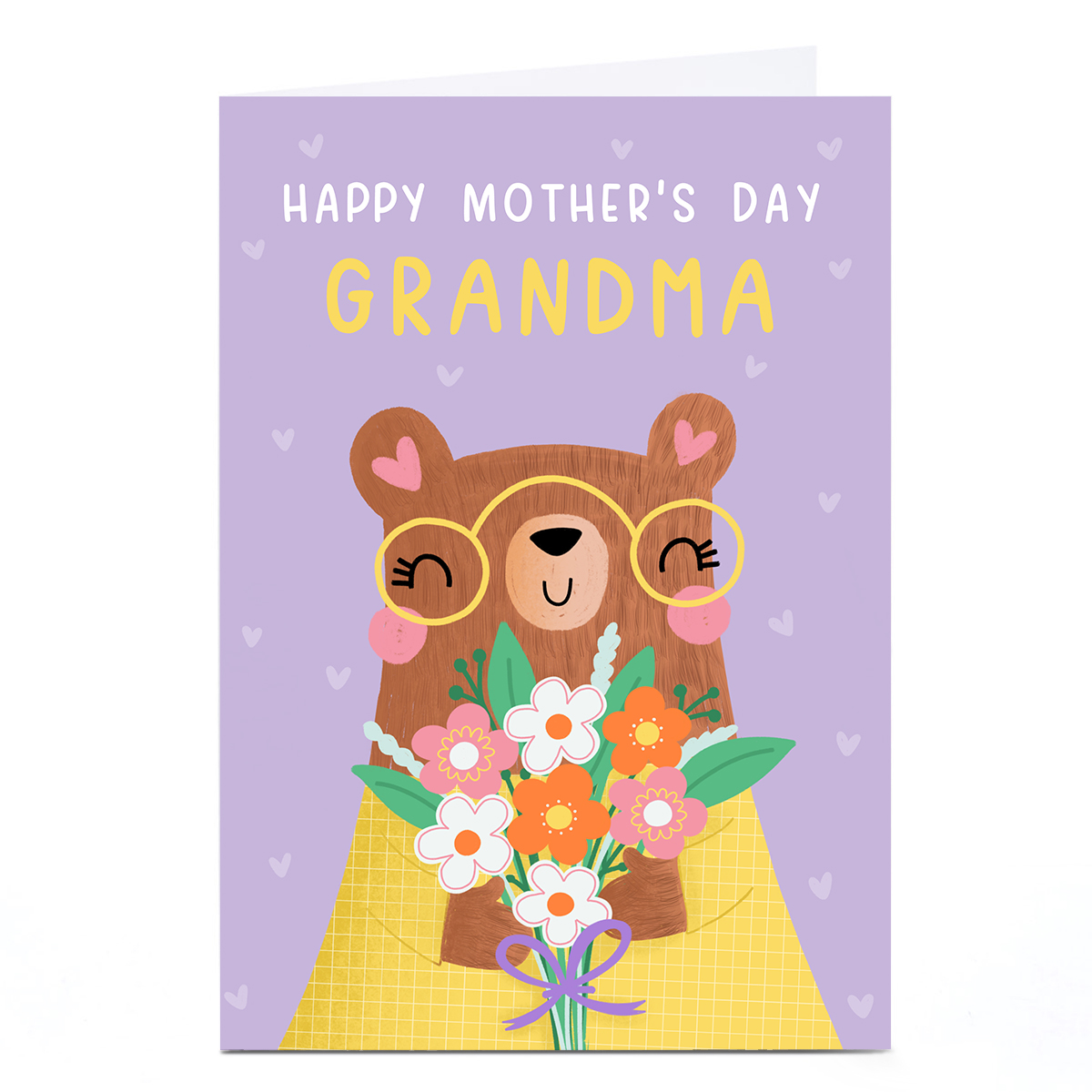 Personalised Jess Moorhouse Mother's Day Card - Cute Bear, Grandma