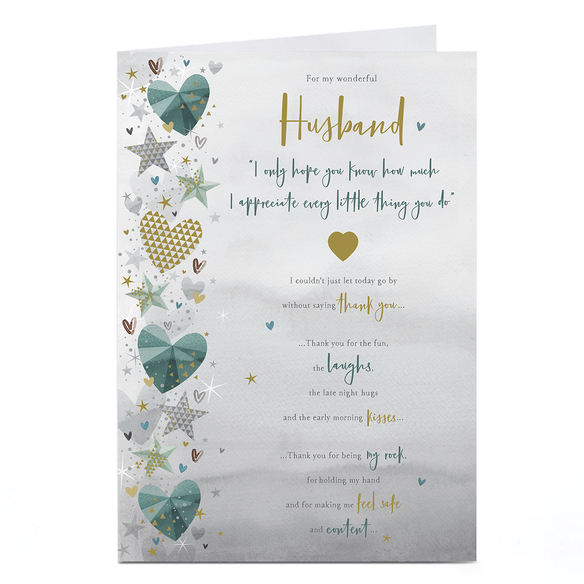 Birthday Card - Appreciate Every Thing, Husband