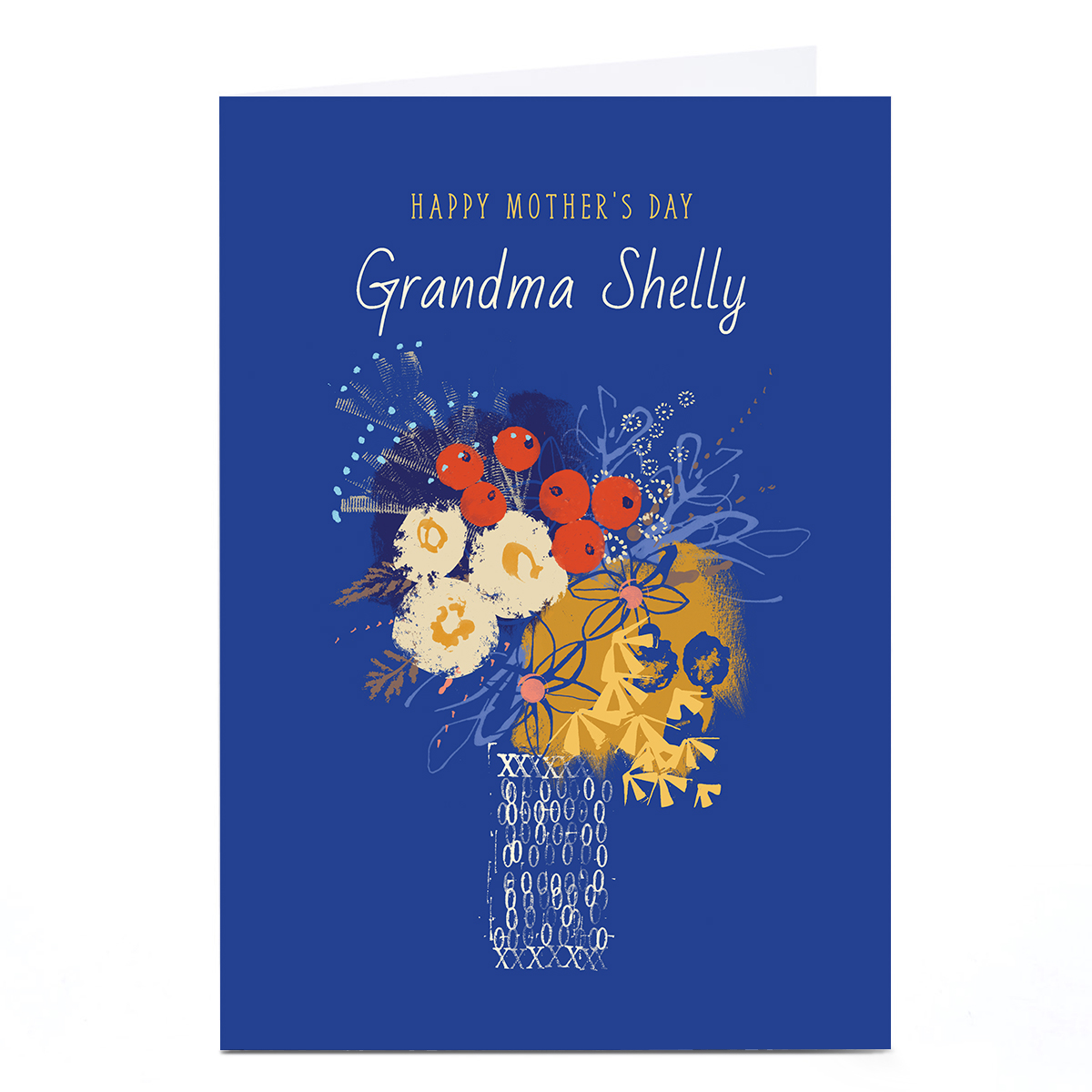 Personalised Rebecca Prinn Mother's Day Card - Flowers in Vase
