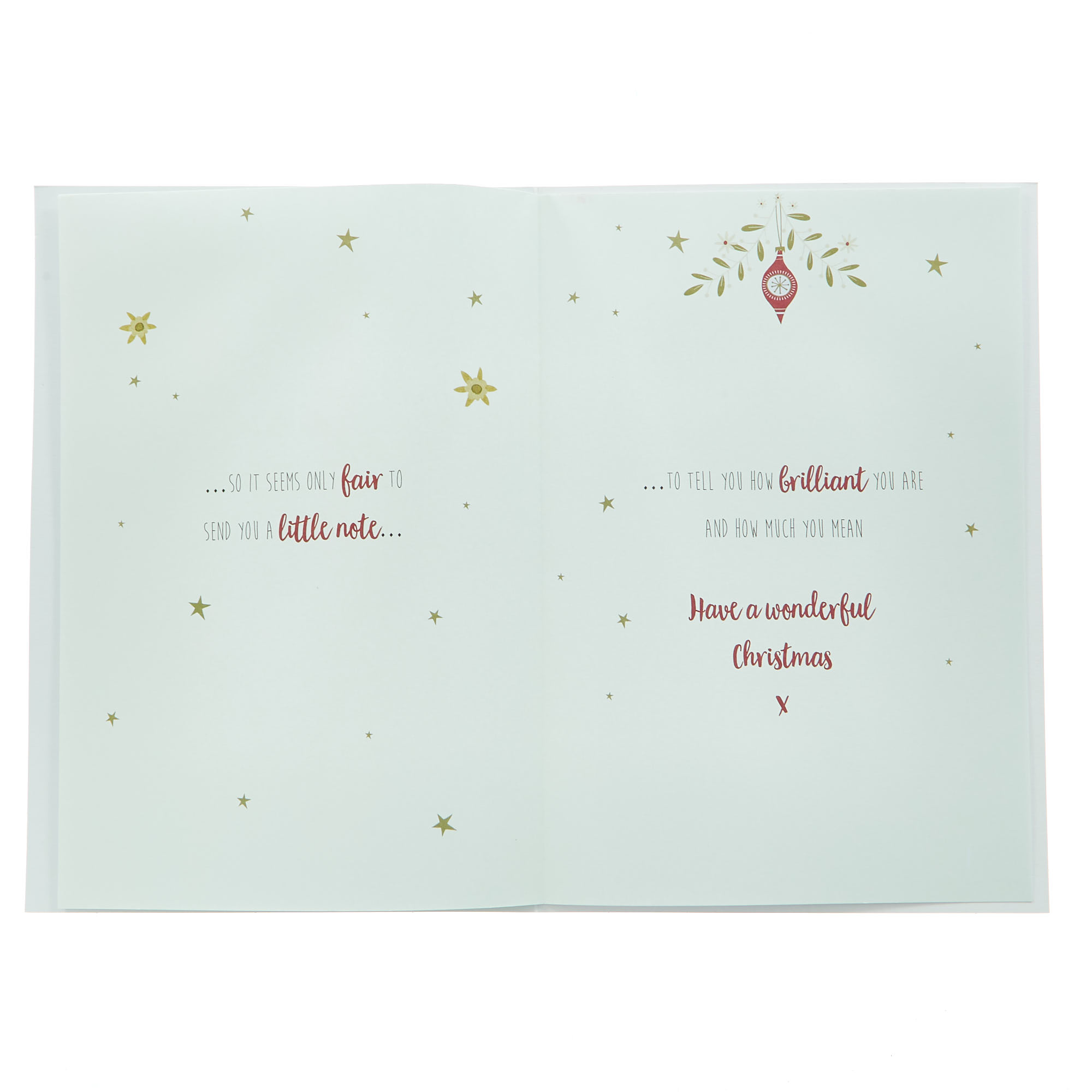 Christmas Card - Auntie & Uncle Robins Wreath