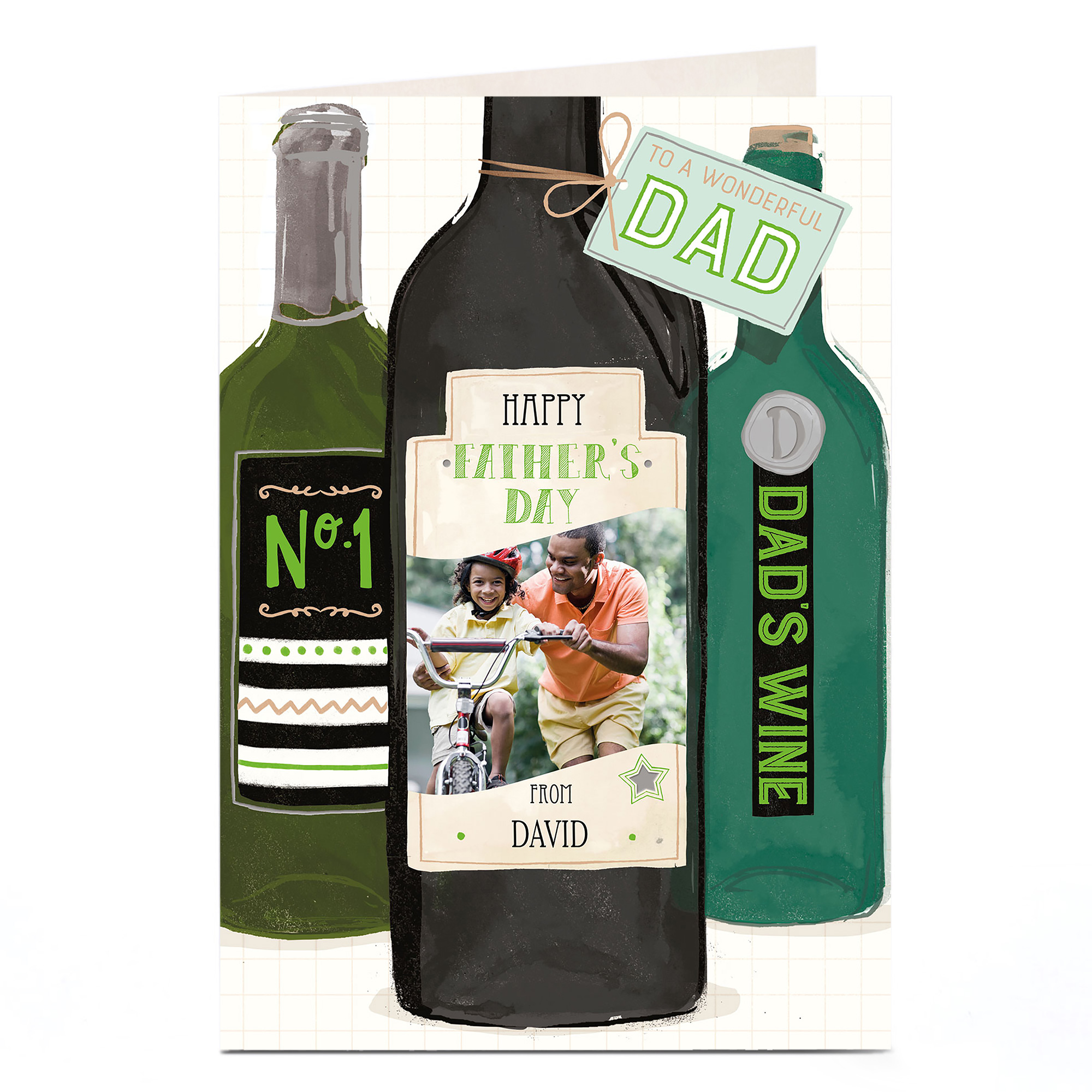 Photo Upload Father's Day Card - Dad's Wine