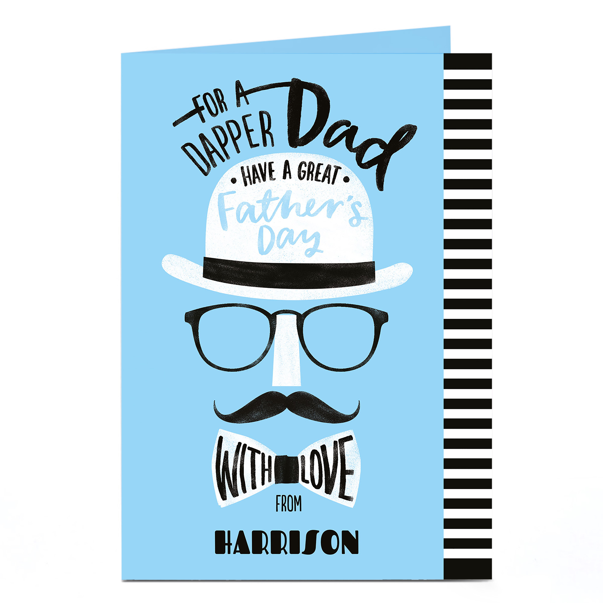 Personalised Father's Day Card - Dapper Dad