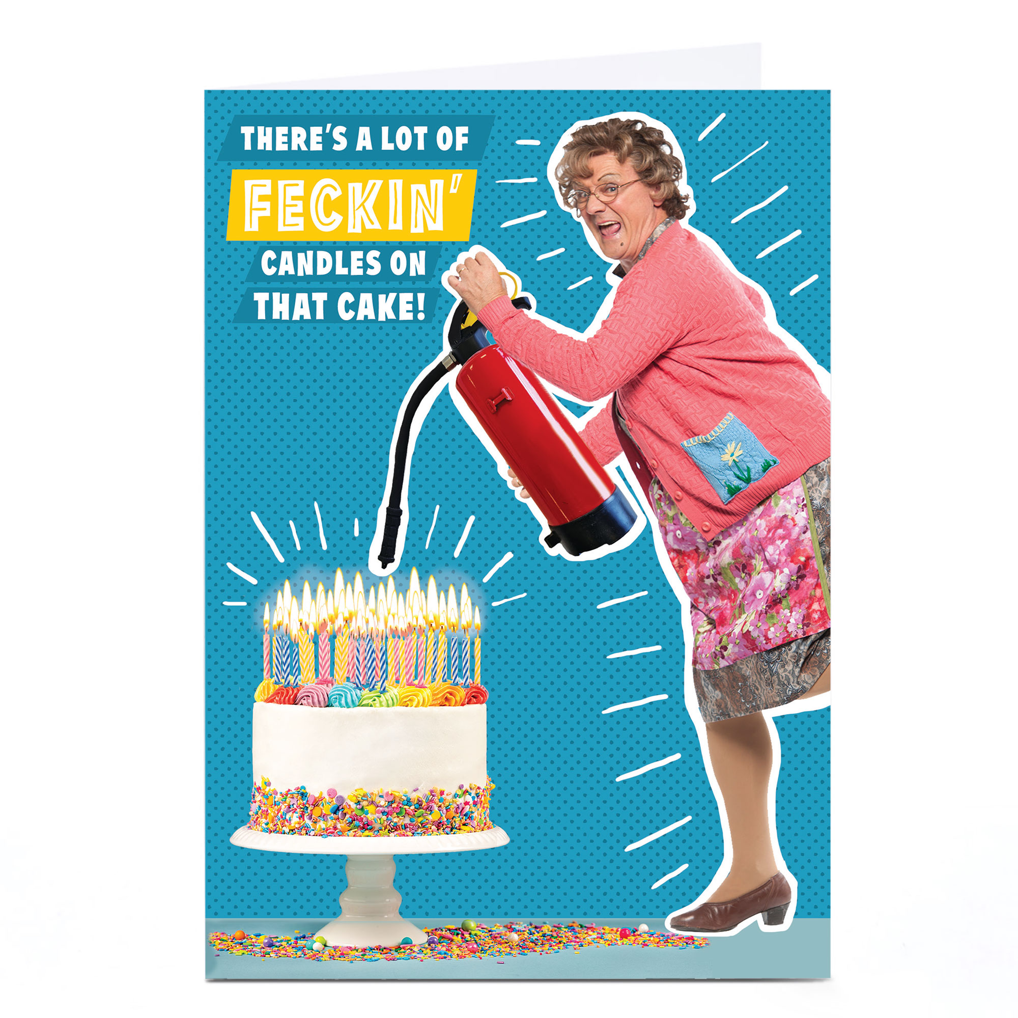 Mrs. Brown's Boys Birthday Card - Lots of Candles