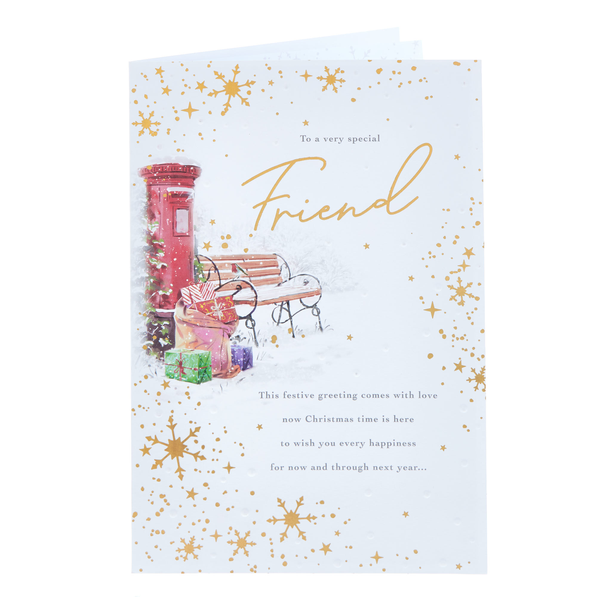 Friend Post Box & Bench Christmas Card