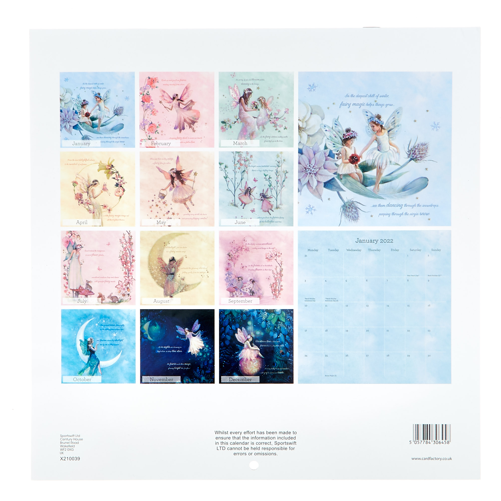 Square 2022 Fairy Magic Calendar 