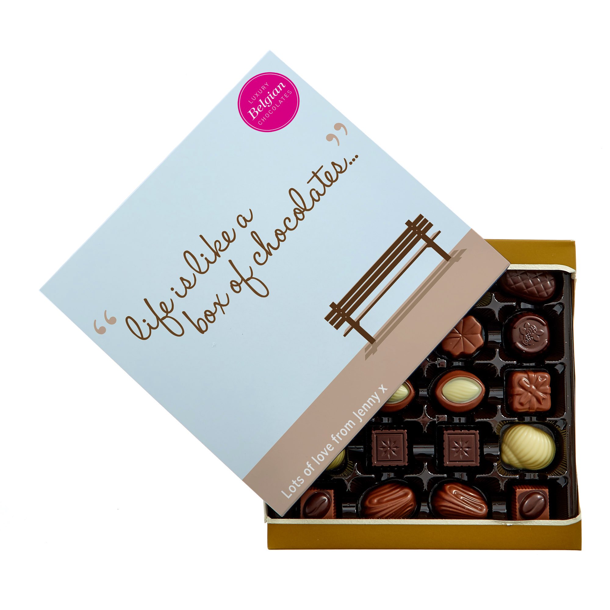 Personalised Belgian Chocolates - Life Is Like A Box Of Chocolates