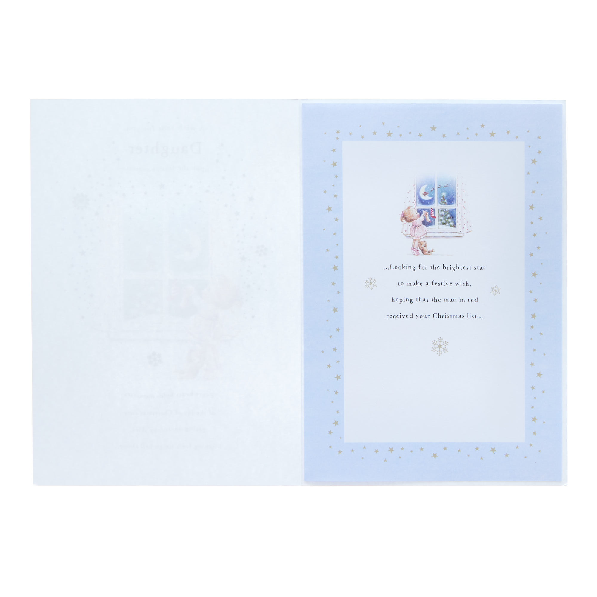 Daughter Window Scene Christmas Card