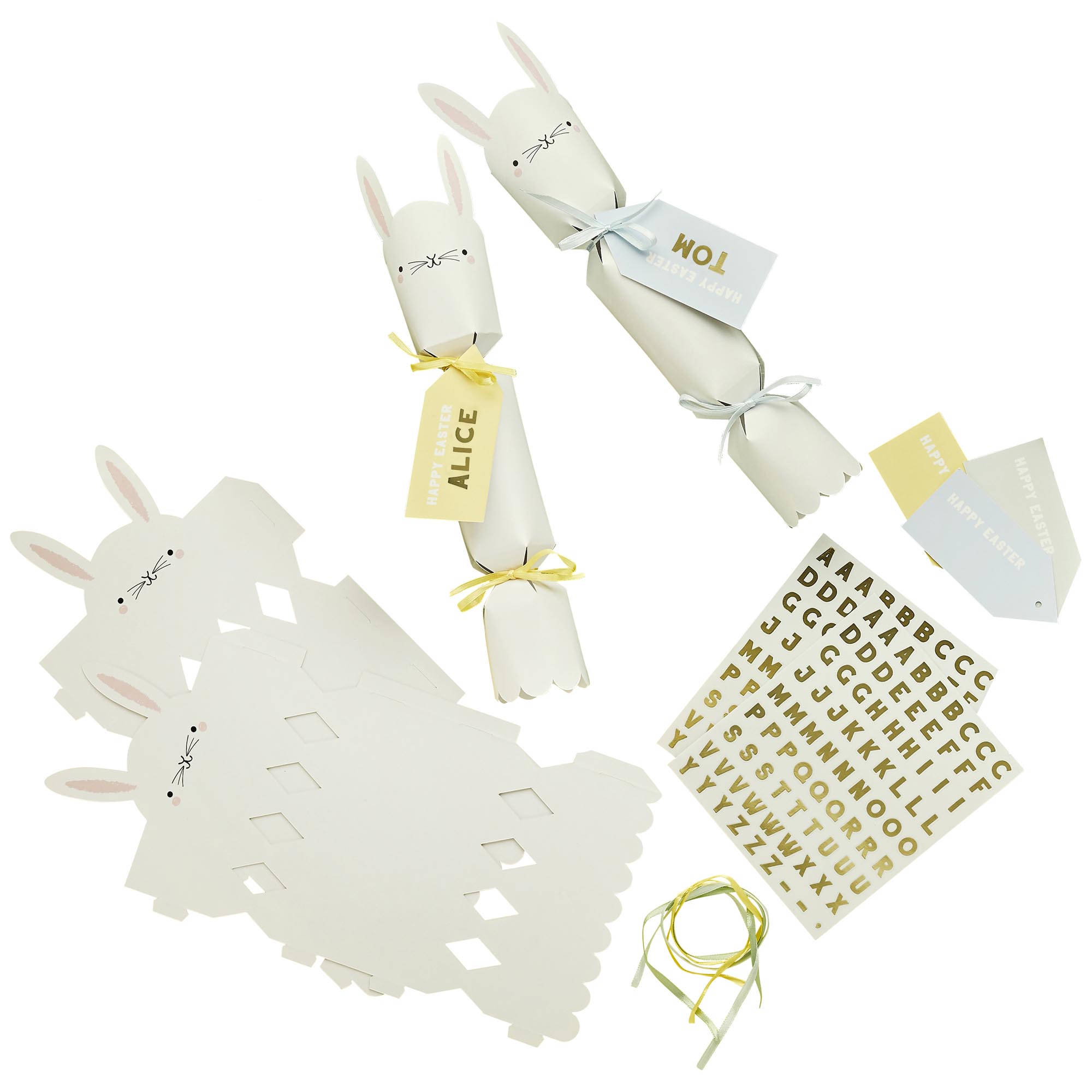 Easter Bunny Customisable DIY Crackers - Pack of 6