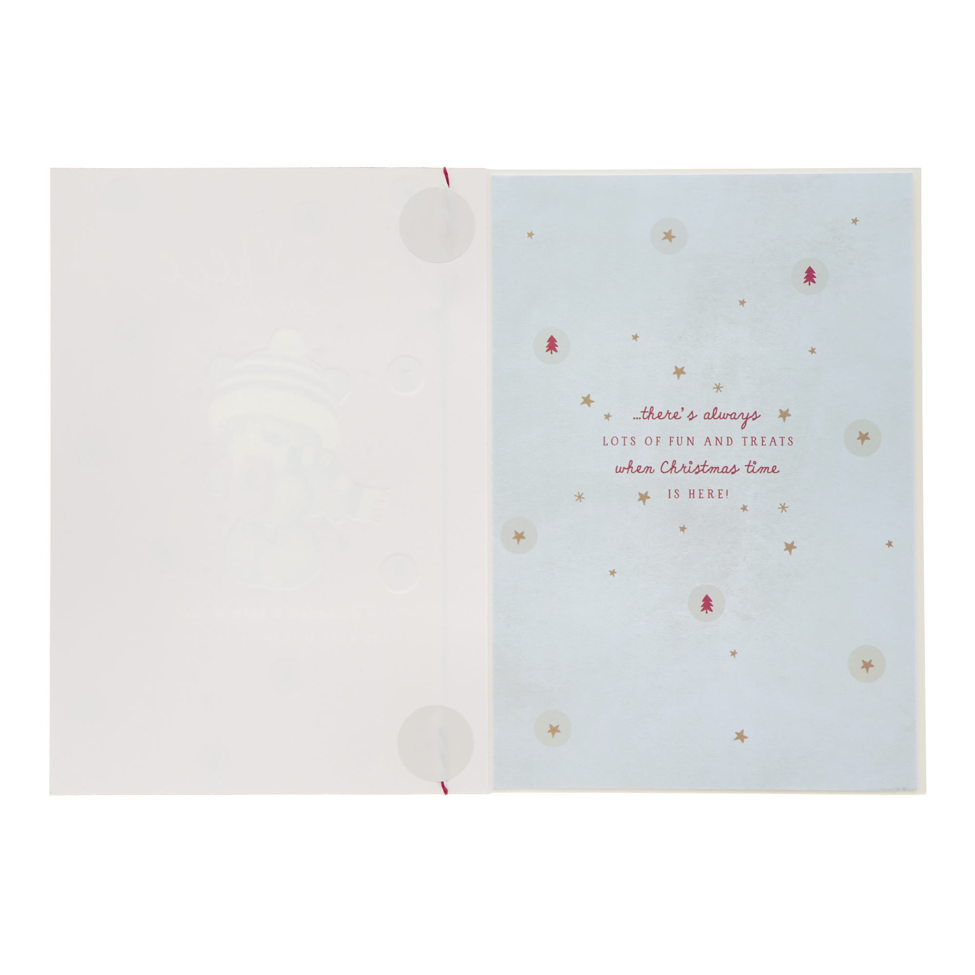 Niece December's Here Hugs Christmas Card