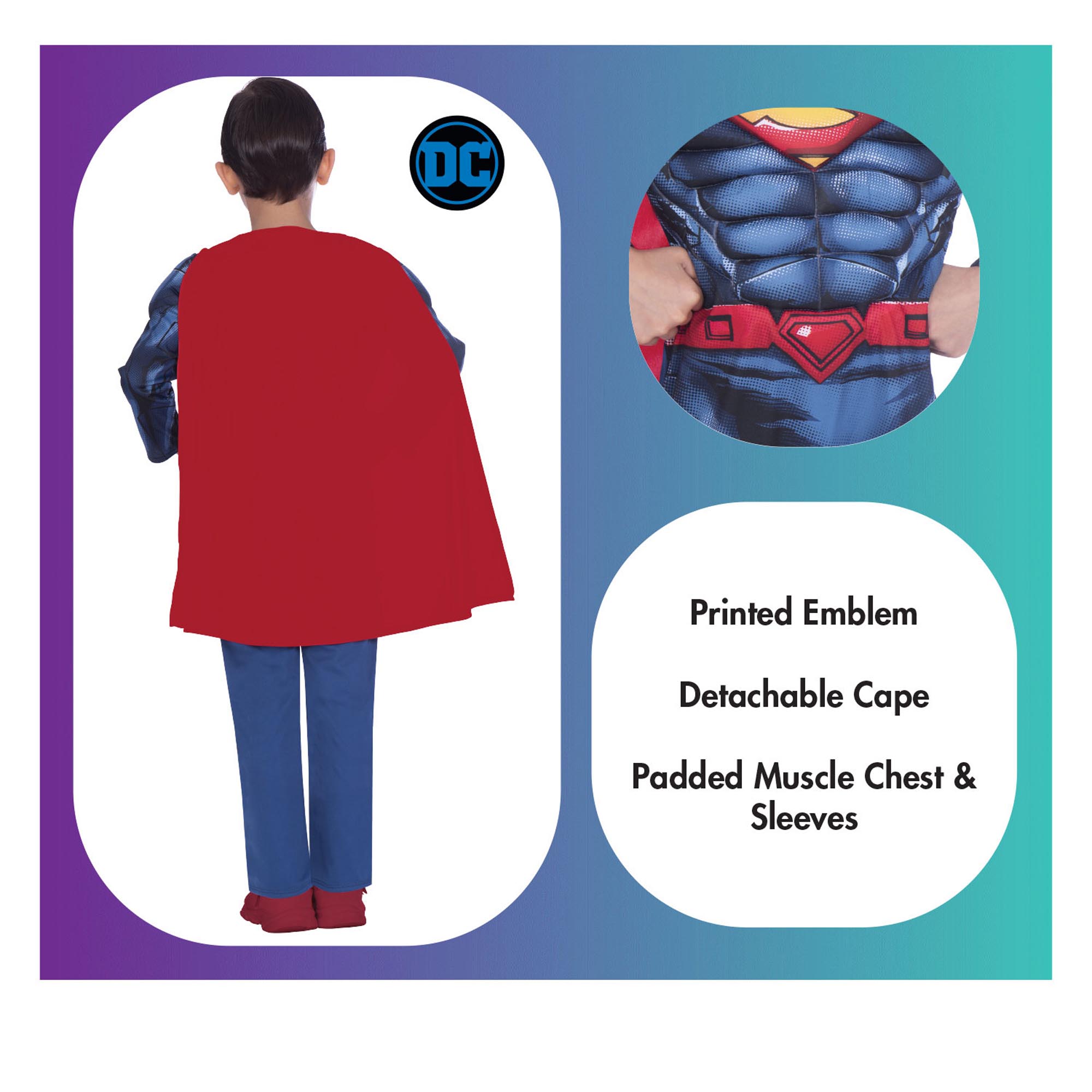 Buy Official Superman Classic Children's Fancy Dress Costume for GBP 19