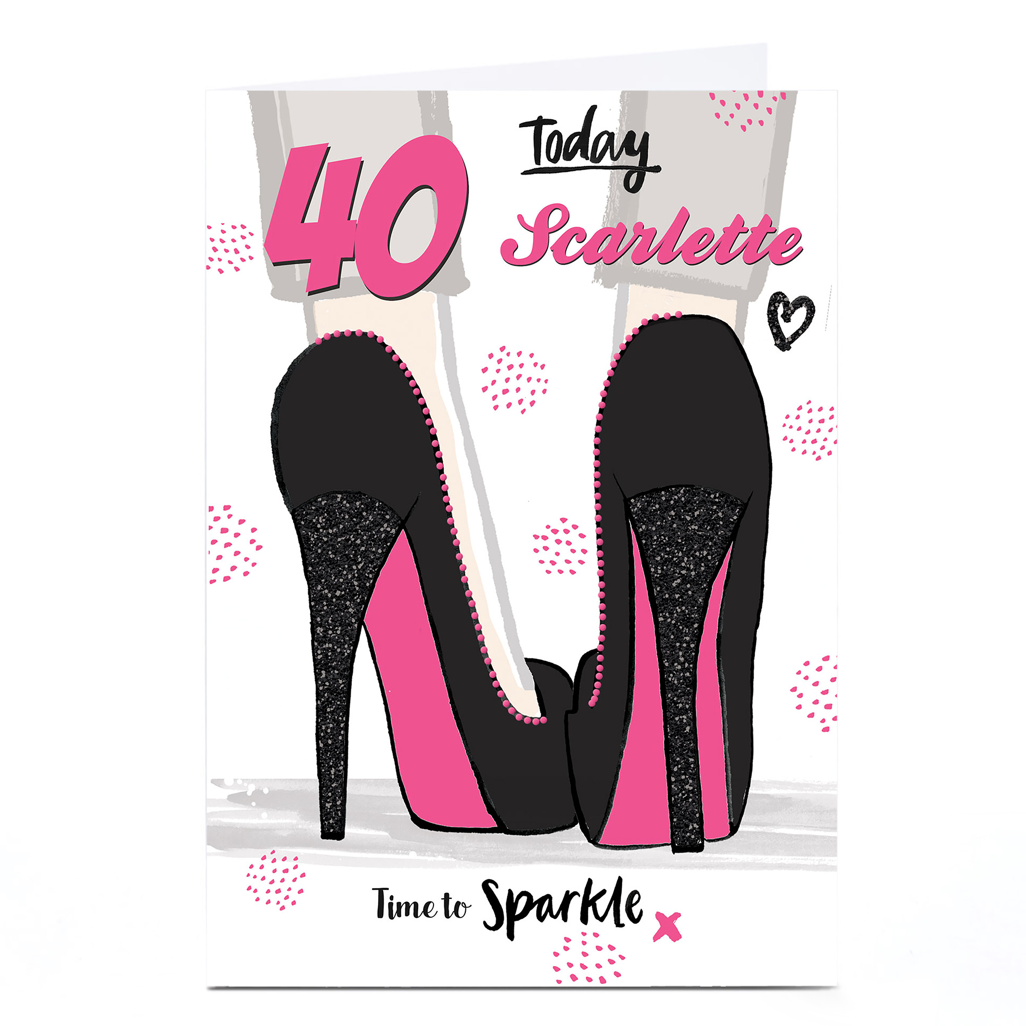Personalised Birthday Card - Time To Sparkle, Editable Age