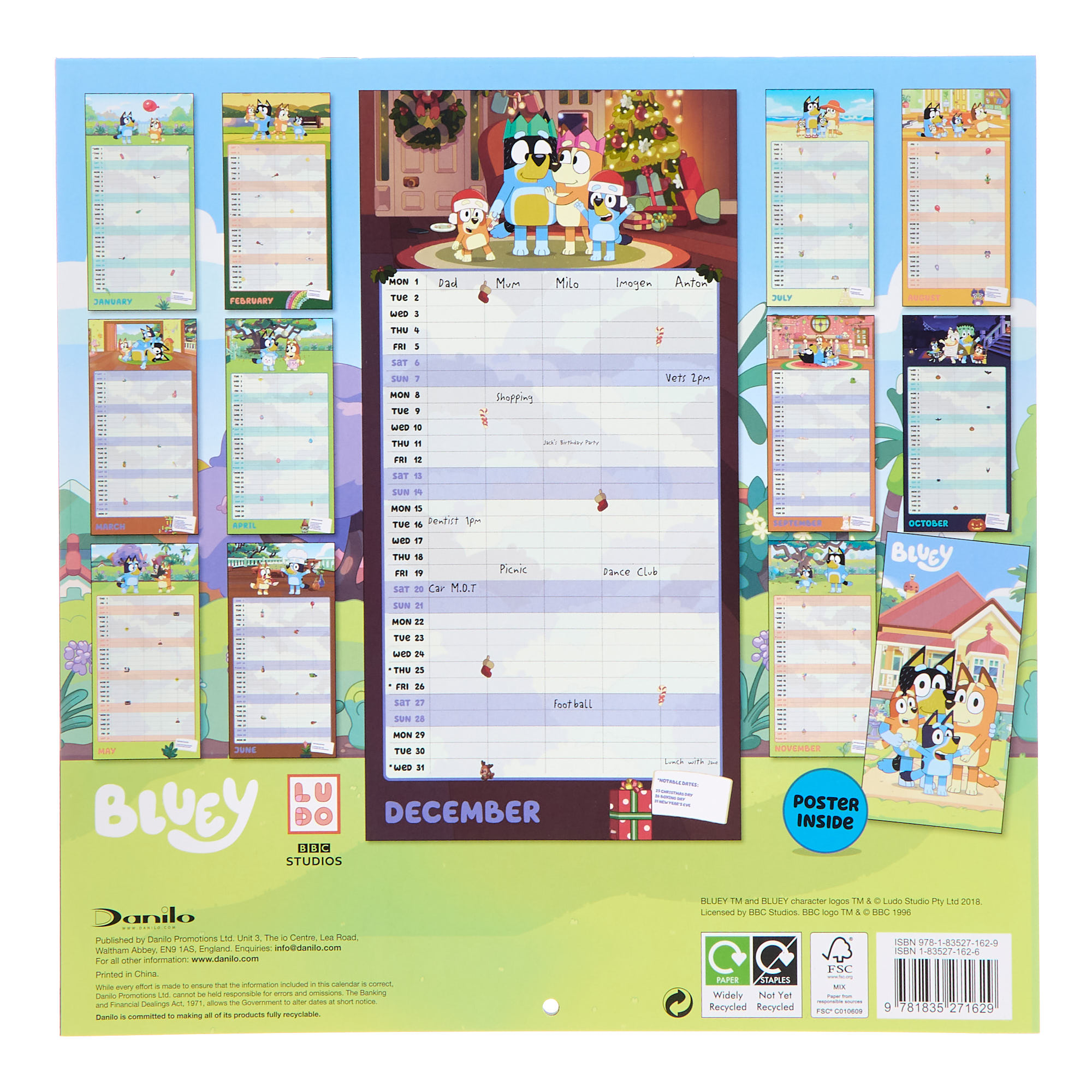Bluey 2025 Family Organiser