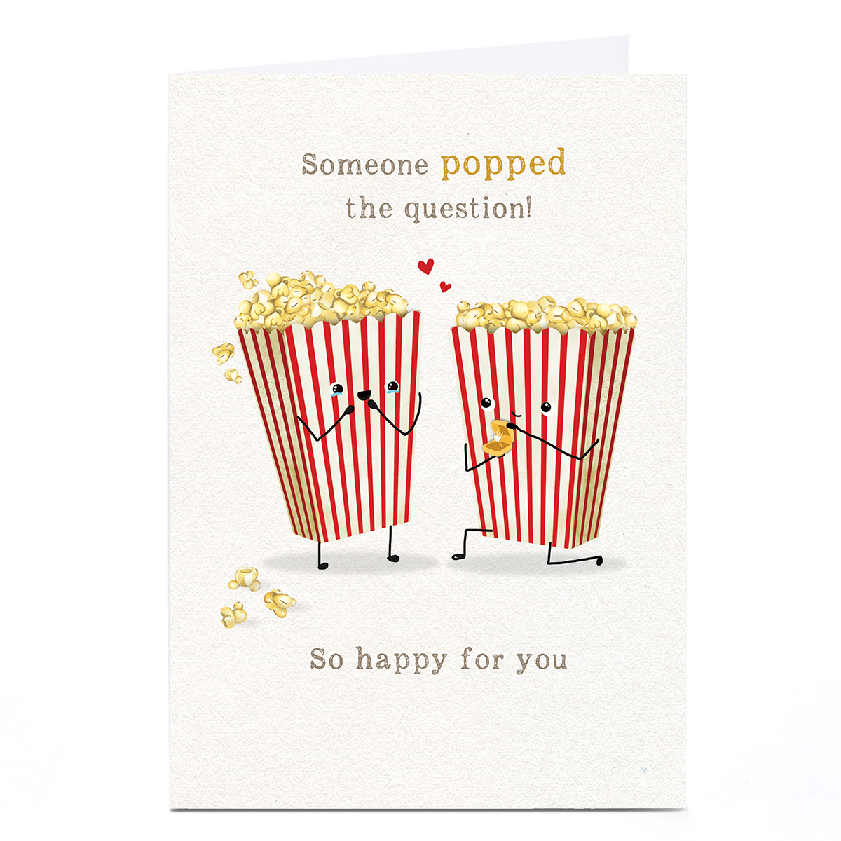 Personalised Engagement Card - Popcorn Popped the Question