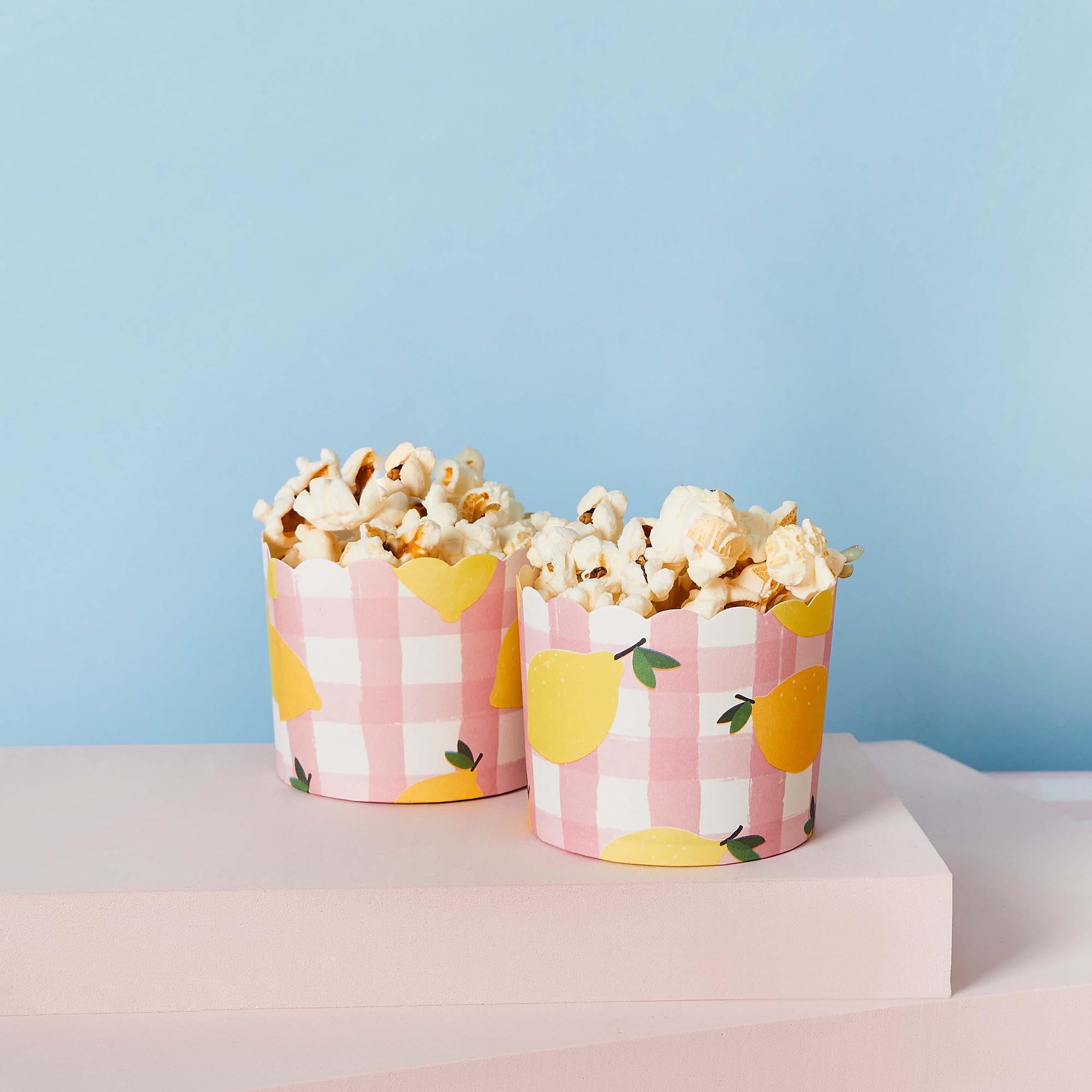 Lemon & Gingham Food Cups - Pack of 12