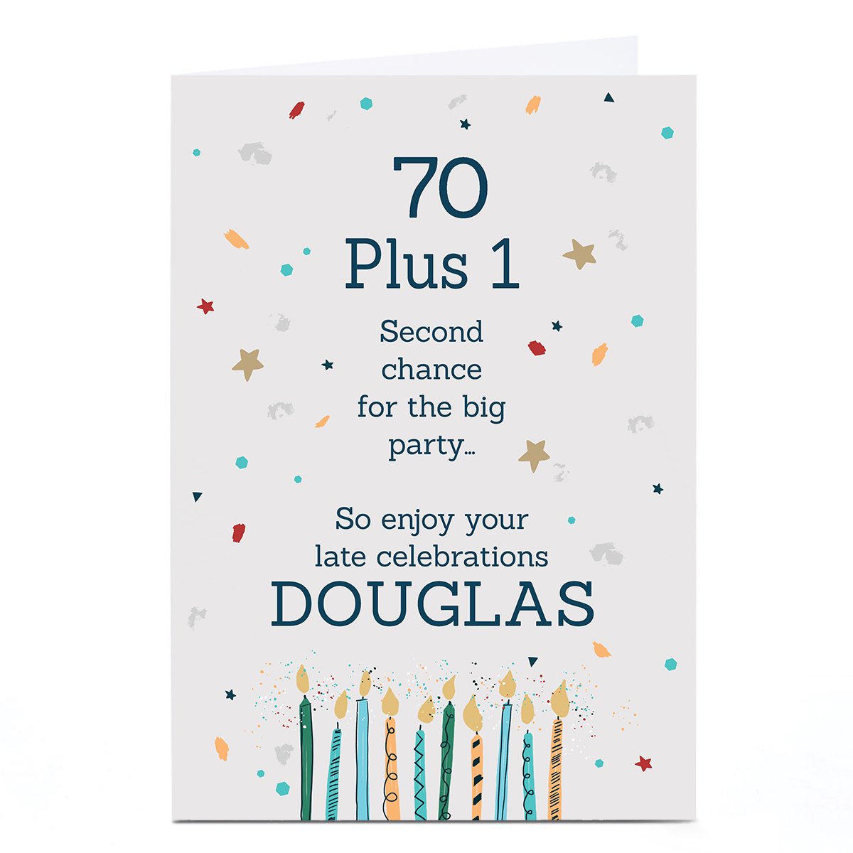 Personalised Birthday Card - 70 Plus 1