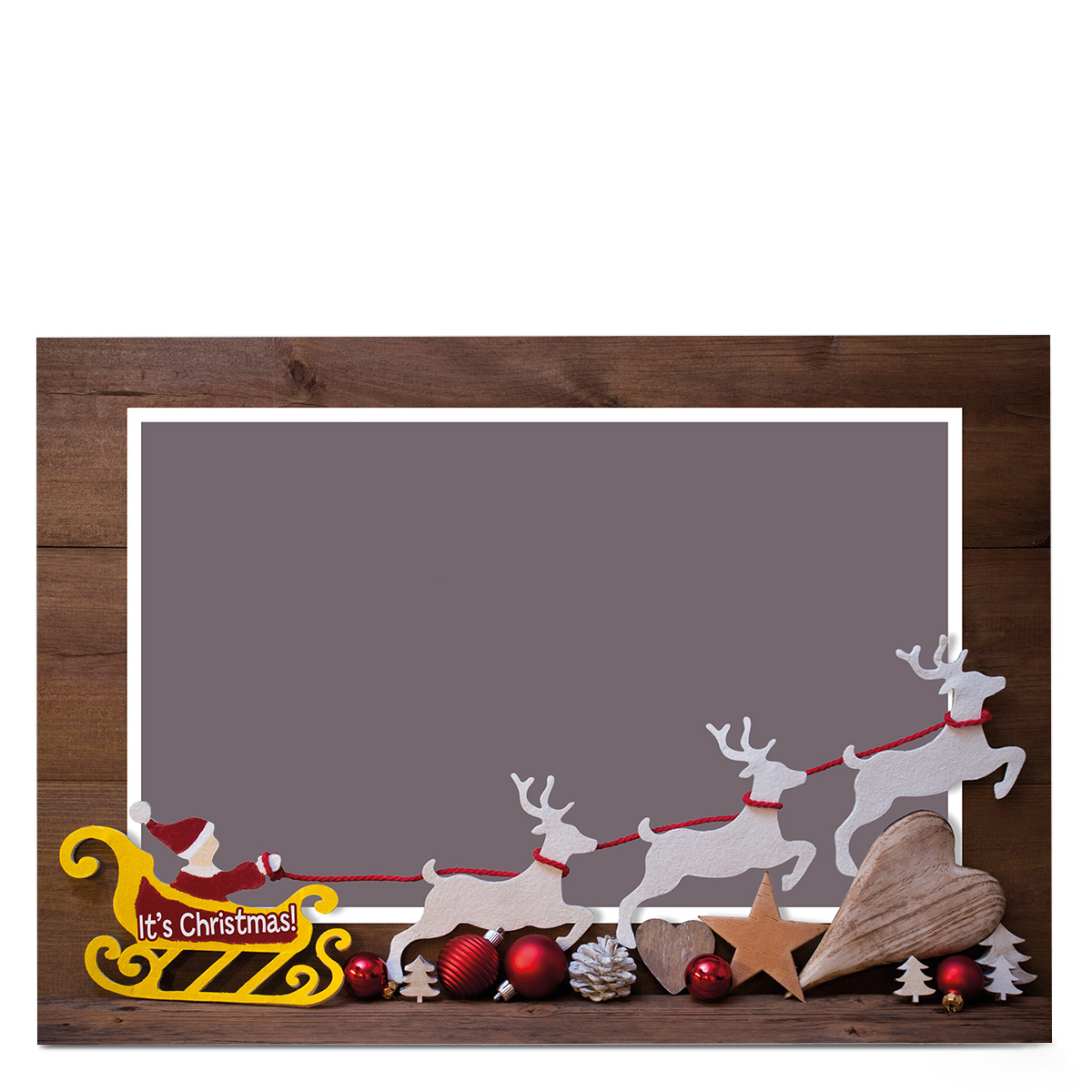 Photo Business Christmas Card - Santa's Sleigh